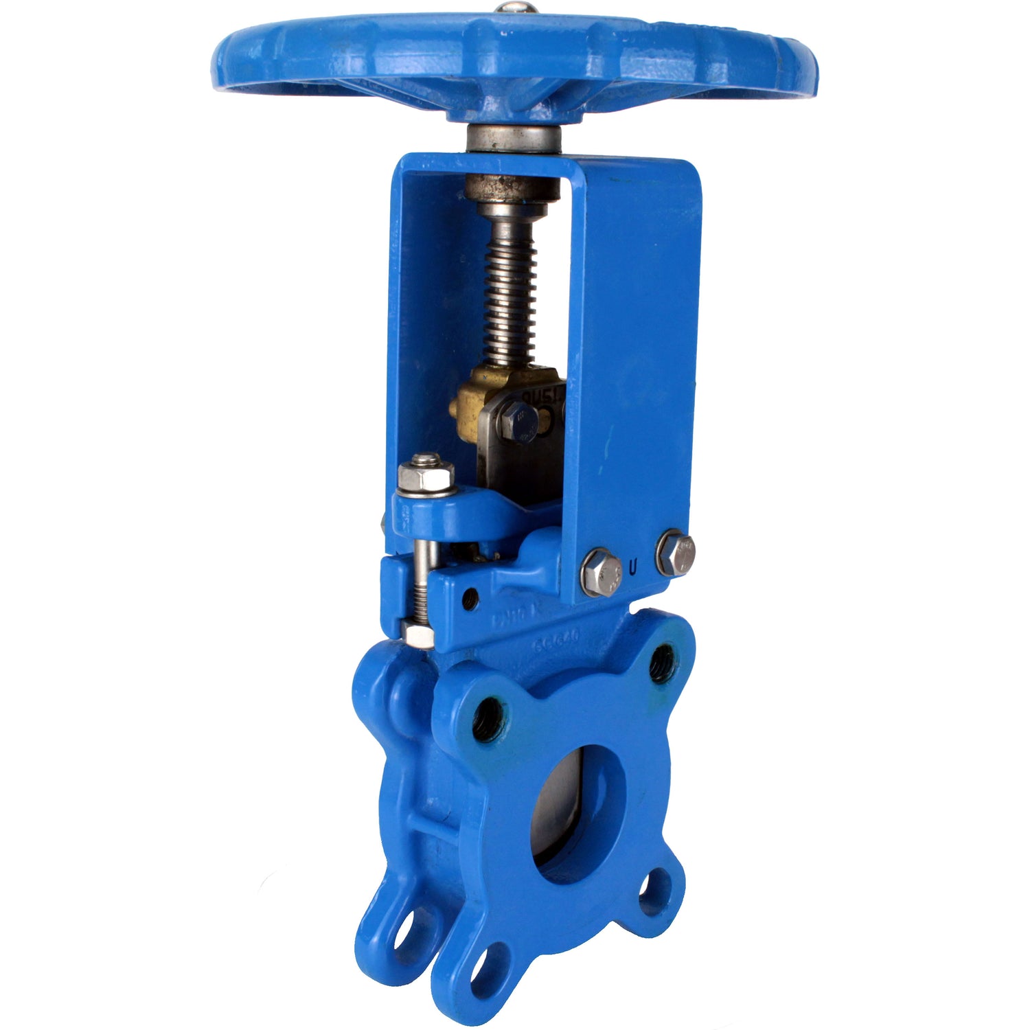 Plattenschieber Elephant GVKN1331N-2W-Fb-S, Gehäuse - Gusseisen GGG40, Schieber - Edelstahl AISI 304, Dichtung - NBR, Handrad