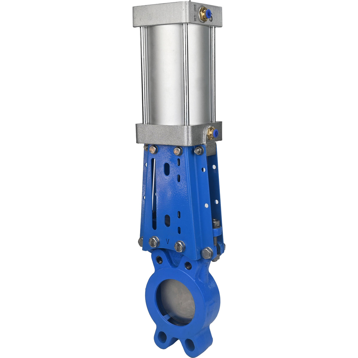 Absperrschieber Elephant GVKR1331E-1W-Fb-2P-WENZ PN10 einseitig, zwischenflanschig, Spindel - verlängerbar, Gehäuse - Gusseisen GGG40, Schieber - Edelstahl 304, Dichtung - EPDM, pneumatisch betätigt, WENZ