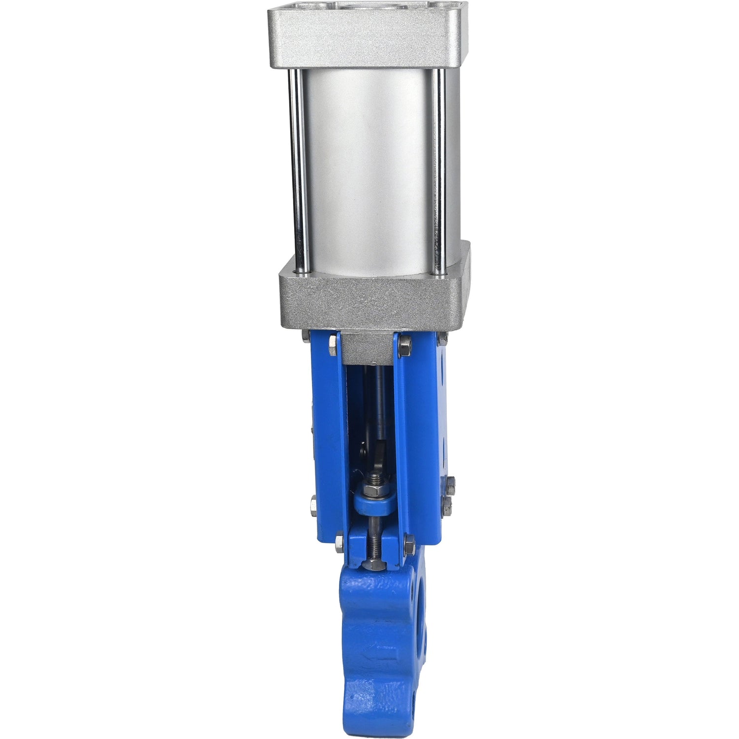 Absperrschieber Elephant GVKR1331M-1W-Fb-2P-WENZ PN16 einseitig, zwischenflanschig, Spindel - verlängerbar, Gehäuse - Gusseisen GGG40, Schieber - Edelstahl 304, Dichtung - EPDM, pneumatisch betätigt, WENZ