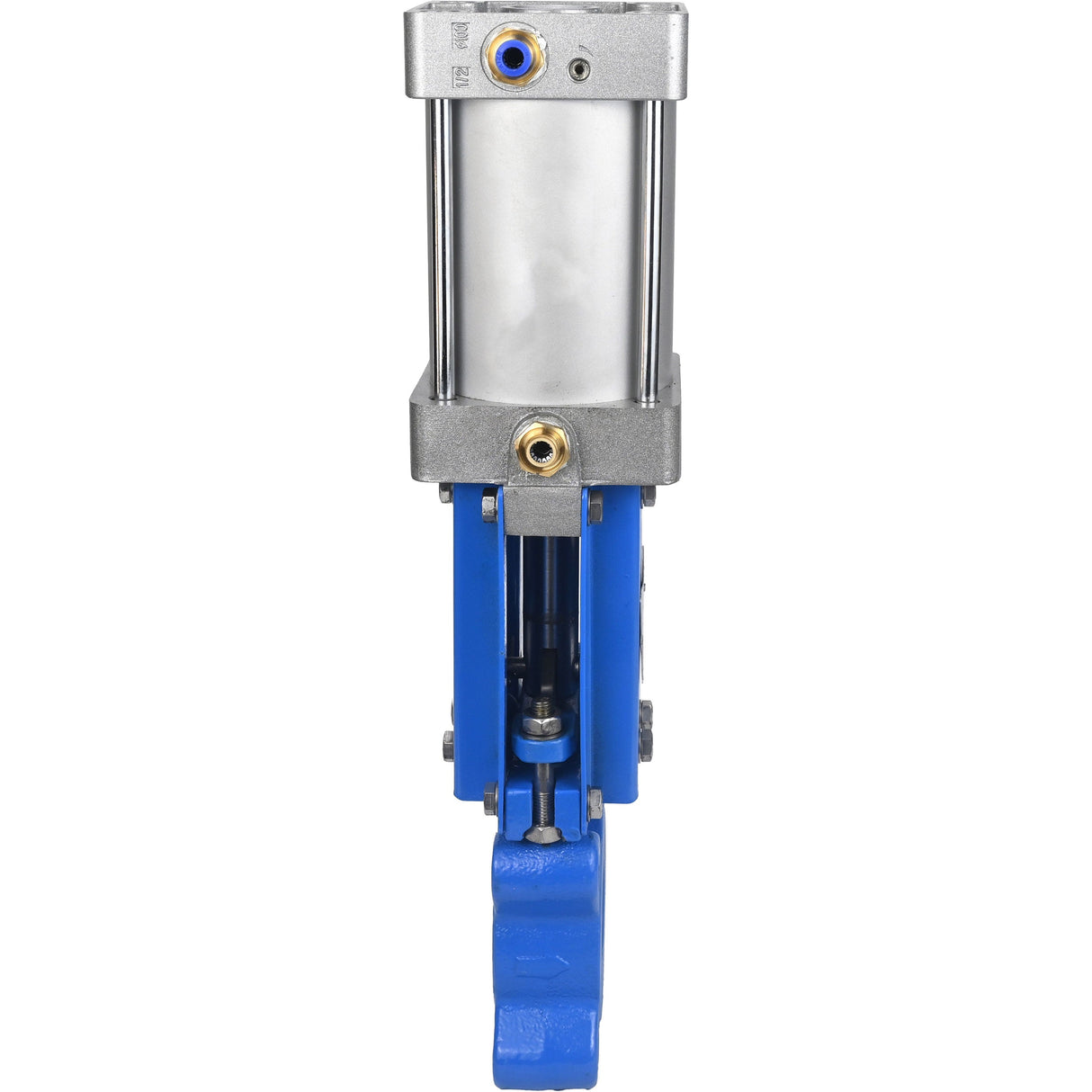 Absperrschieber Elephant GVKR1331M-1W-Fb-2P-WENZ PN16 einseitig, zwischenflanschig, Spindel - verlängerbar, Gehäuse - Gusseisen GGG40, Schieber - Edelstahl 304, Dichtung - EPDM, pneumatisch betätigt, WENZ