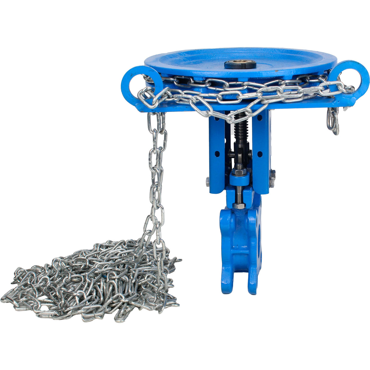 Plattenschieber Elephant GVKR1331N-2W-Fb-CC, Gehäuse - Gusseisen GGG40, Schieber - Edelstahl AISI 304, Dichtung - NBR, Handrad mit Kette