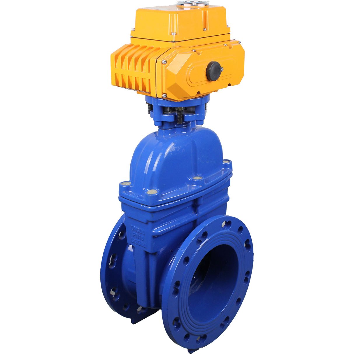 Wedge valves Elephant GVWN1414E-2W-F flanged wedge valves, wedge - rubber-coated, spindle - non-rising, body - cast iron, seal - EPDM, with ISO flange with multi-turn electric drive MT-N-Z-O1-380VAC-U1