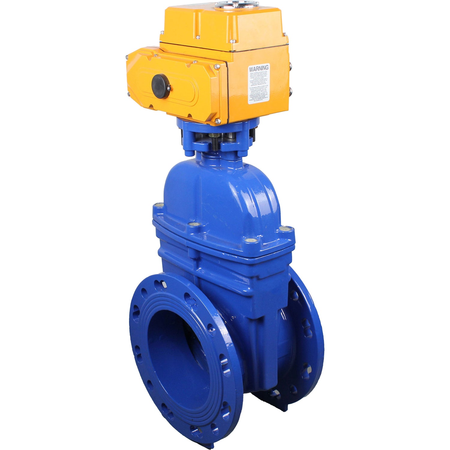 Wedge valves Elephant GVWN1414E-2W-F flanged wedge gate valves, wedge - rubber-coated, spindle - non-rising, body - cast iron, seal - EPDM, with ISO flange with multi-turn electric drive MT-N-Z-O1-220VAC-U1
