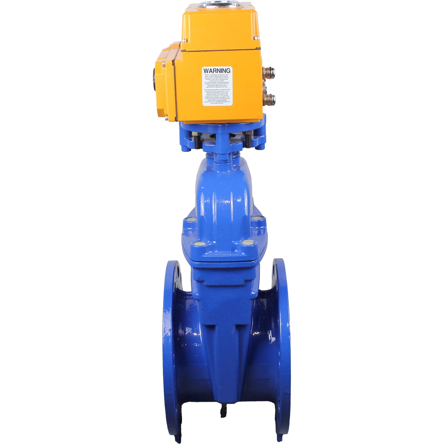 Wedge valves Elephant GVWN1414E-2W-F flanged wedge valves, wedge - rubber-coated, spindle - non-rising, body - cast iron, seal - EPDM, with ISO flange with multi-turn electric drive MT-N-Z-O1-380VAC-U1