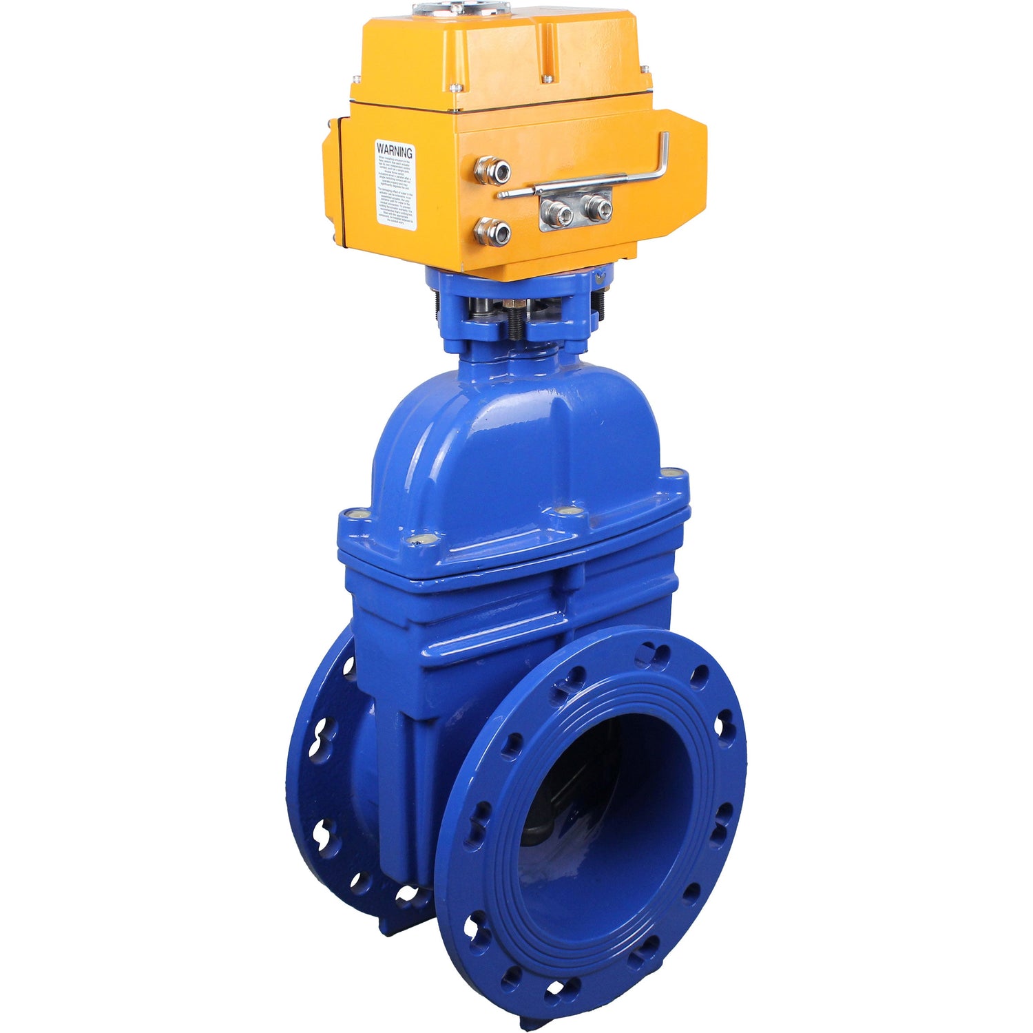 Wedge valves Elephant GVWN1414E-2W-F flanged wedge gate valves, wedge - rubber-coated, spindle - non-rising, body - cast iron, seal - EPDM, with ISO flange with multi-turn electric drive MT-N-Z-O1-220VAC-U1