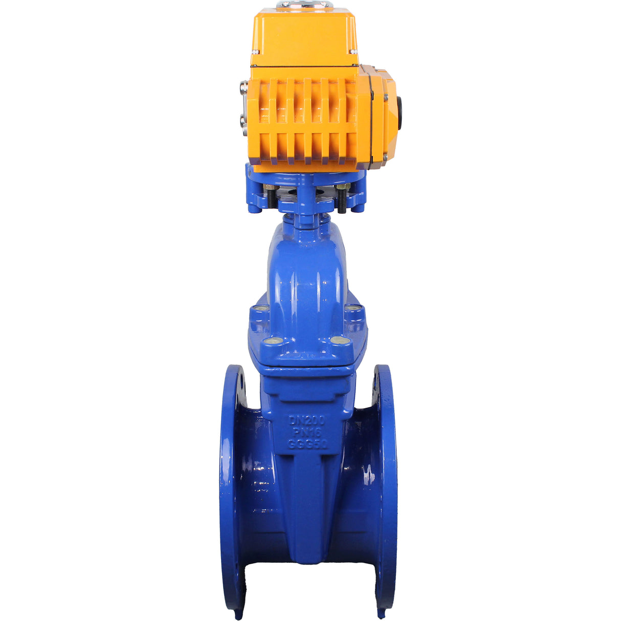 Wedge valves Elephant GVWN1414E-2W-F flanged wedge valves, wedge - rubber-coated, spindle - non-rising, body - cast iron, seal - EPDM, with ISO flange with multi-turn electric drive MT-N-Z-O1-380VAC-U1