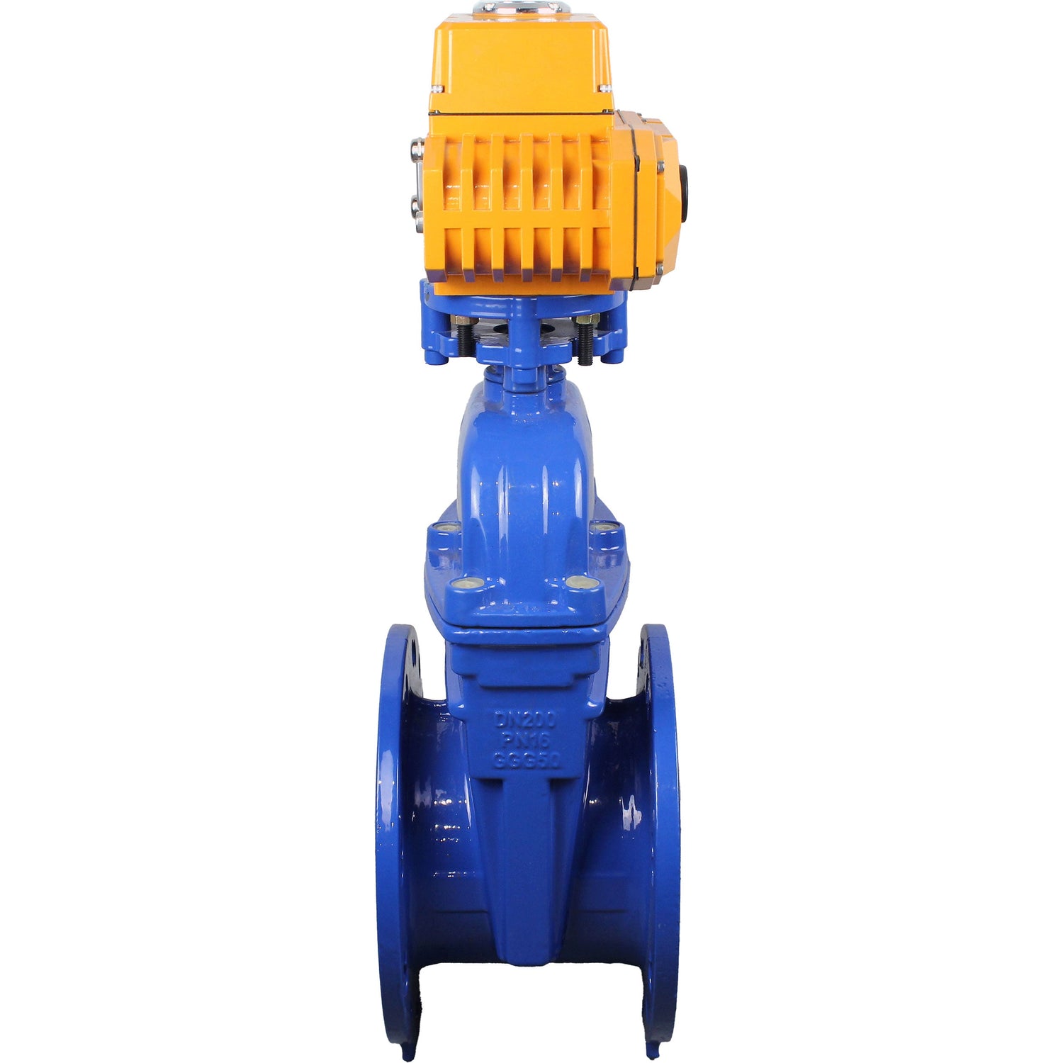 Wedge valves Elephant GVWN1414E-2W-F flanged wedge valves, wedge - rubber-coated, spindle - non-rising, body - cast iron, seal - EPDM, with ISO flange with multi-turn electric drive MT-N-Z-O1-380VAC-U1