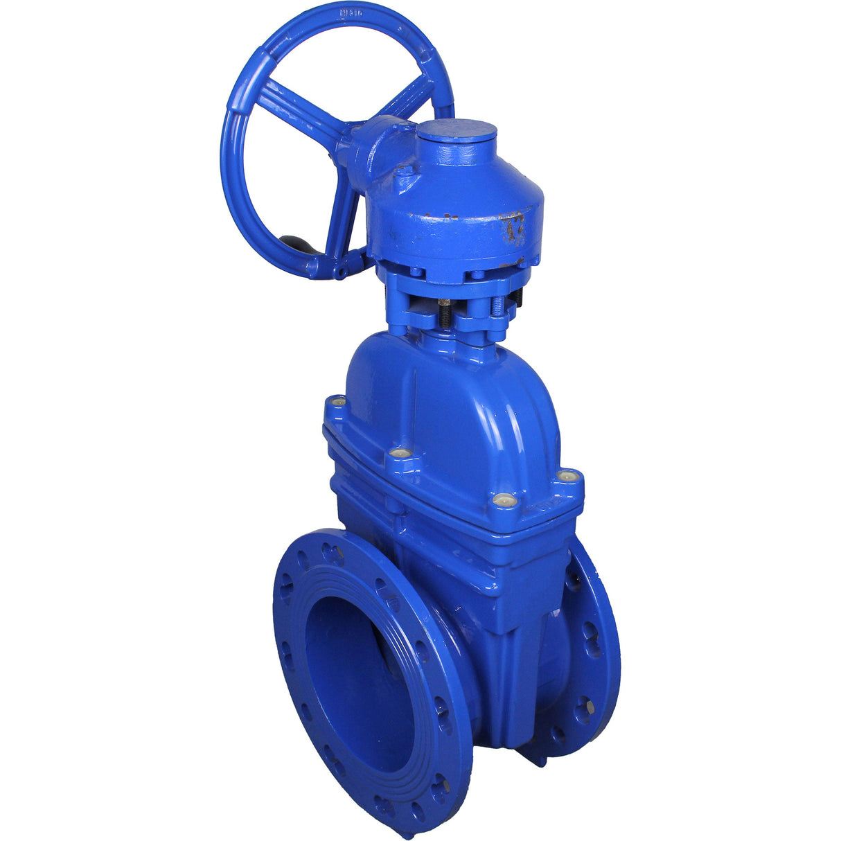 Wedge valves Elephant GVWN1414E-2W-F flanged wedge valves, wedge - rubber coated, spindle - non-rising, body - cast iron, seal - EPDM, with ISO flange with gearbox RMN1-360Z-T2,35-ISO