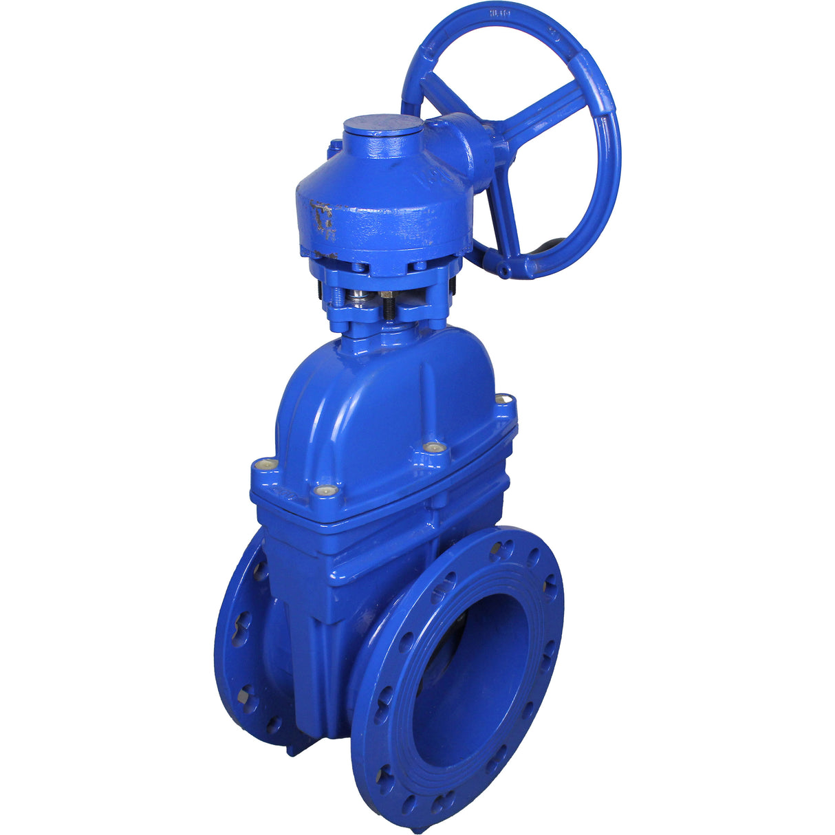 Wedge valves Elephant GVWN1414E-2W-F flanged wedge valves, wedge - rubber coated, spindle - non-rising, body - cast iron, seal - EPDM, with ISO flange with gearbox RMN1-360Z-T2,35-ISO