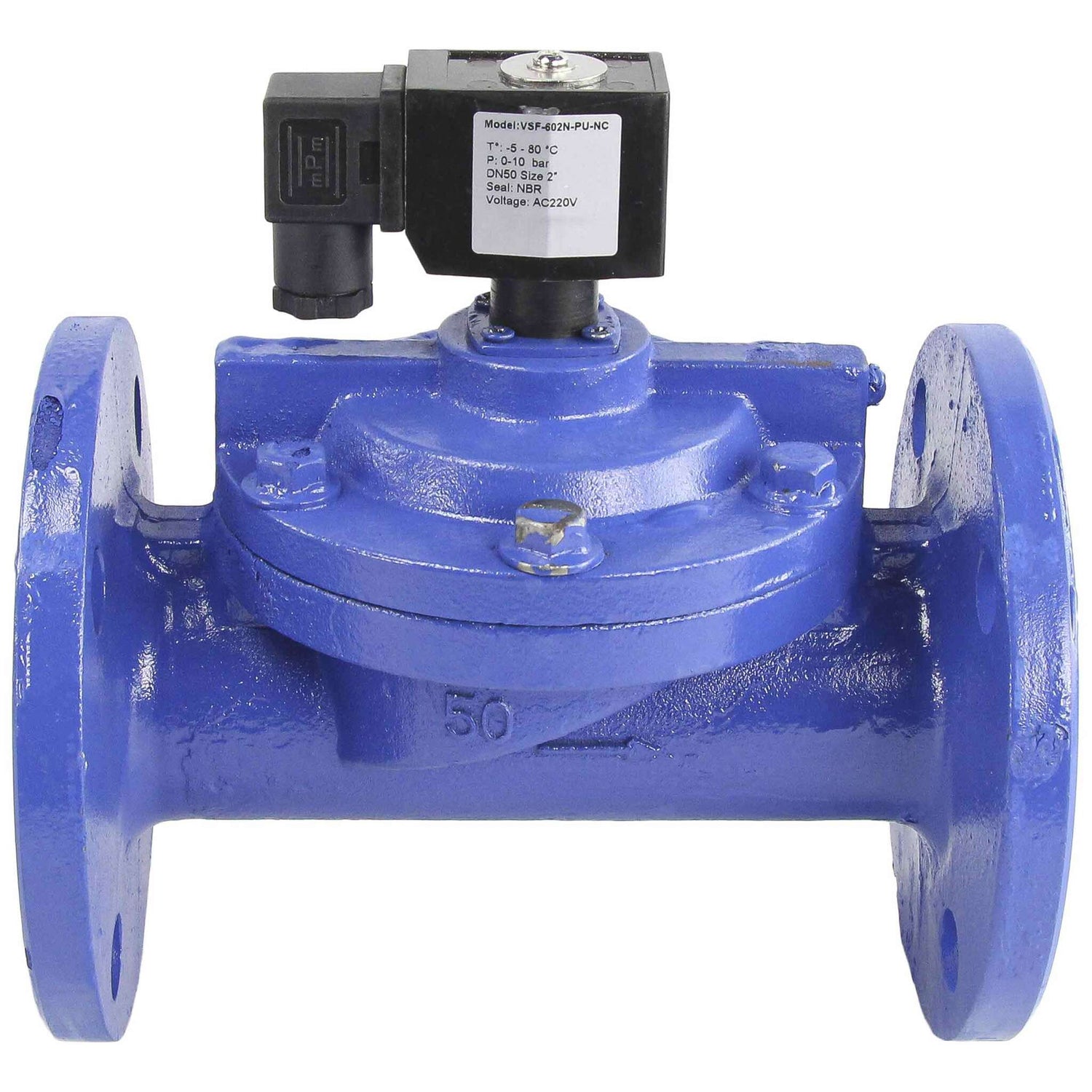 Magnetventil Elephant VS610-EF-NC-24VDC-PA, Gehäusematerial - Gusseisen, Dichtung - EPDM, normalerweise geschlossen, Spule - 24V DAR