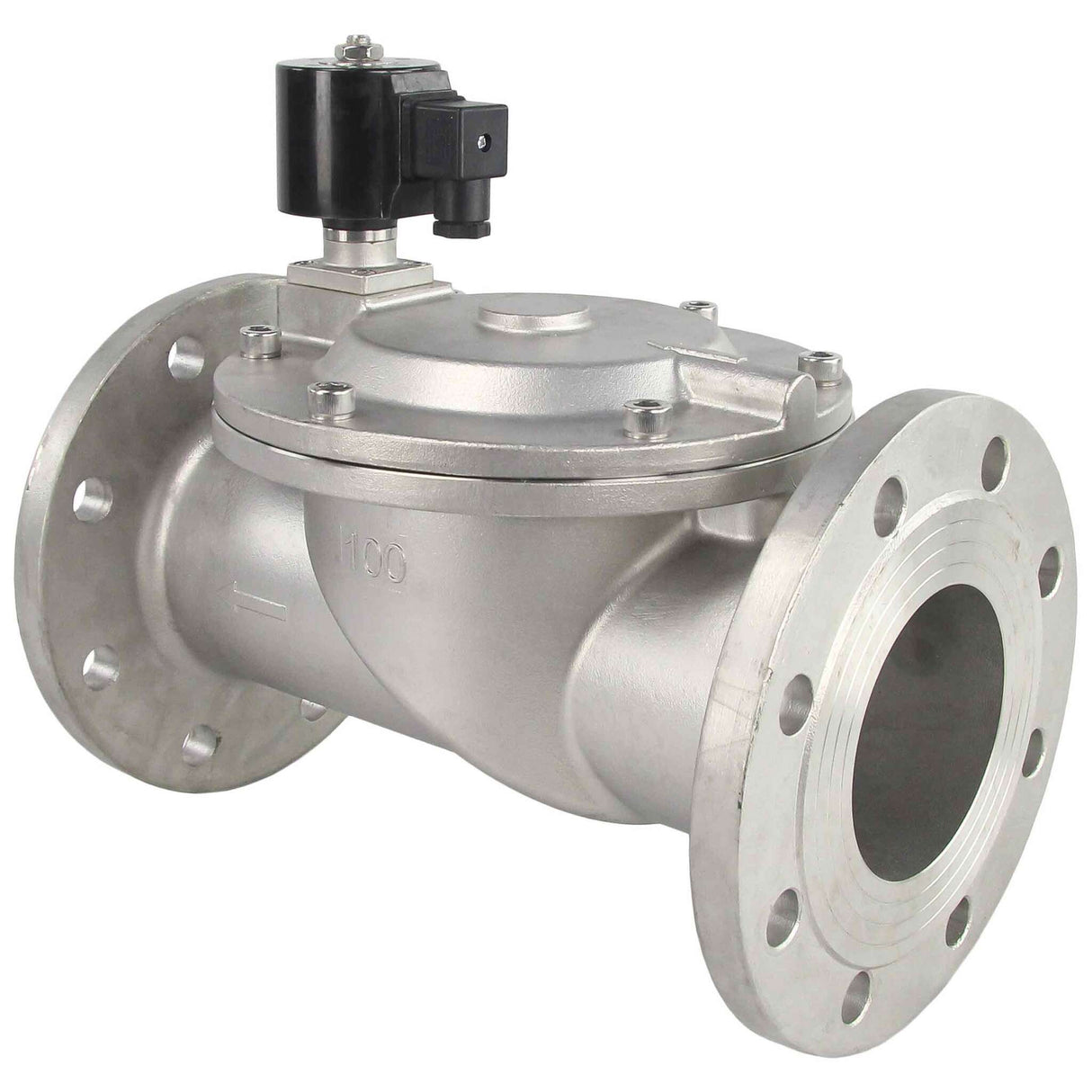 Zweiwege-Elektromagnetventil, normalerweise geschlossen, indirekt wirkend, Elephant VSF-601V-PU-NC, VITON 24®, Gehäusematerial – Edelstahl AISI 304, Dichtung – Viton