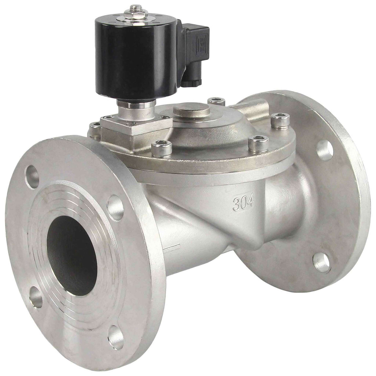 Zweiwege-Elektromagnetventil, normalerweise geschlossen, indirekt wirkend, Elephant VSF-601N-PU-NC, NBR 110/220 V, Gehäusematerial – Edelstahl AISI 304, Dichtung – NBR