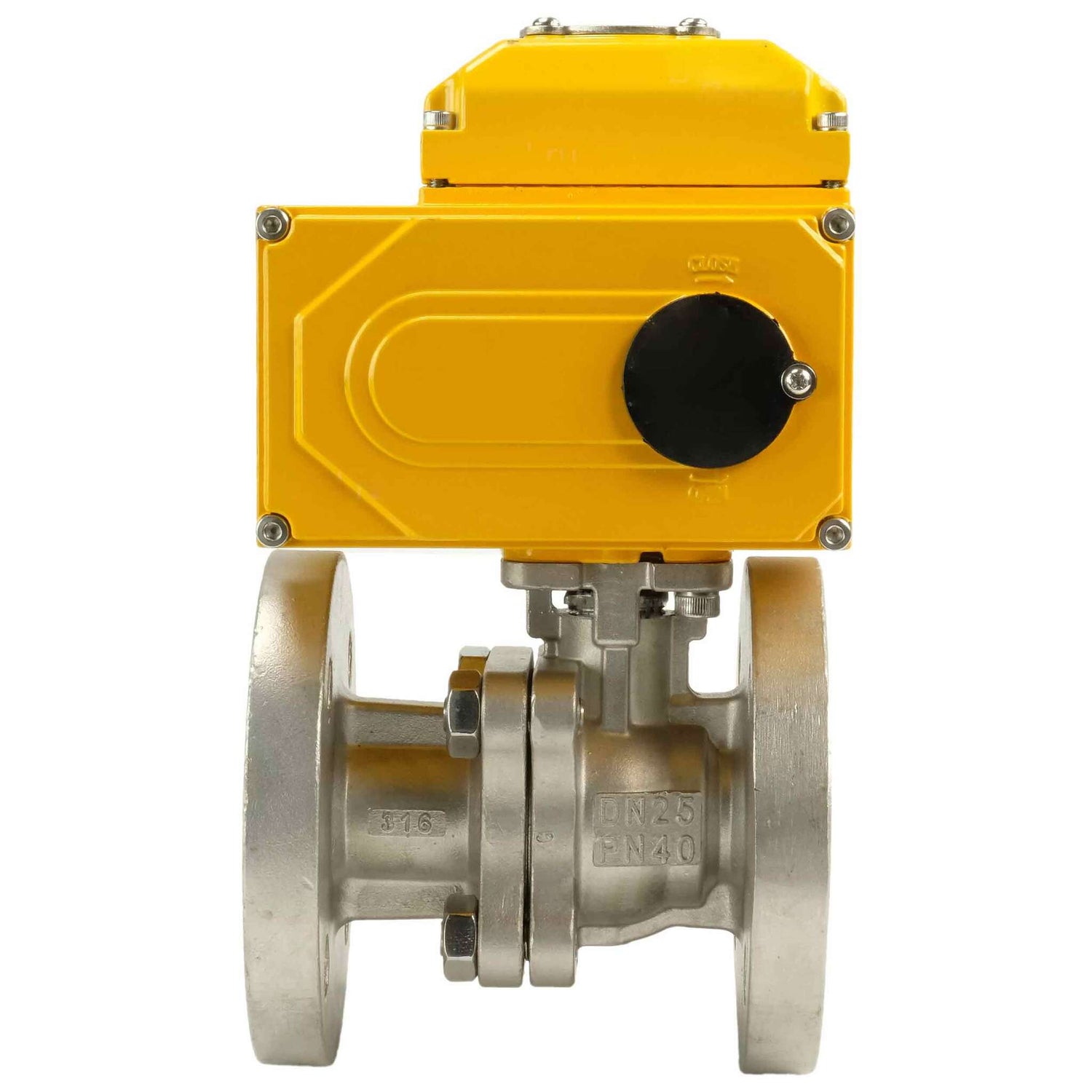 Kugelhahn aus Edelstahl Elephant kchfp-elephant-110/220v, Gehäusematerial - Edelstahl AISI 316, Kugelmaterial - Edelstahl AISI 316, Dichtung - PTFE, elektrisch betätigter Antrieb