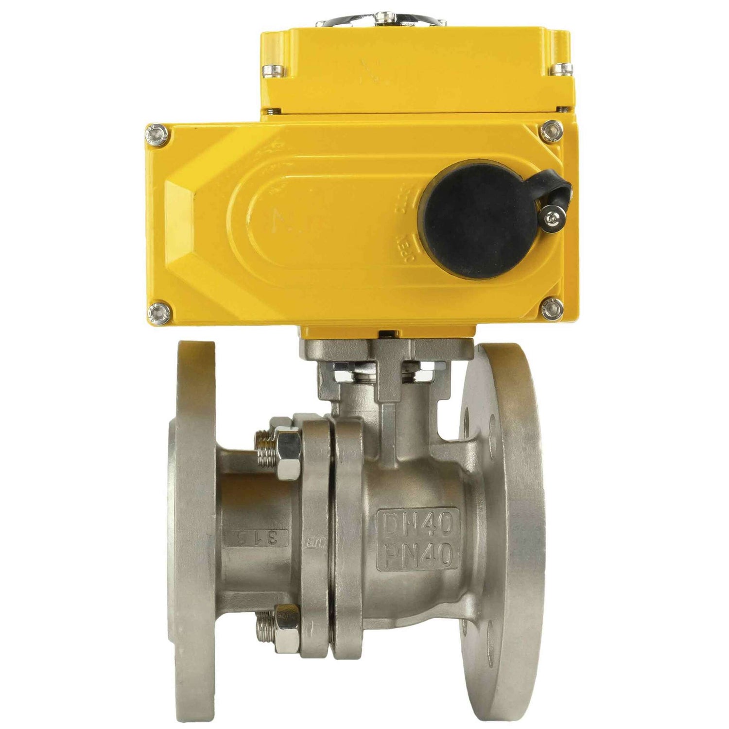 Kugelhahn aus Edelstahl Elephant kchfp-elephant-380v, Gehäusematerial - Edelstahl AISI 316, Kugelmaterial - Edelstahl AISI 316, Dichtung - PTFE, elektrisch betätigter Antrieb