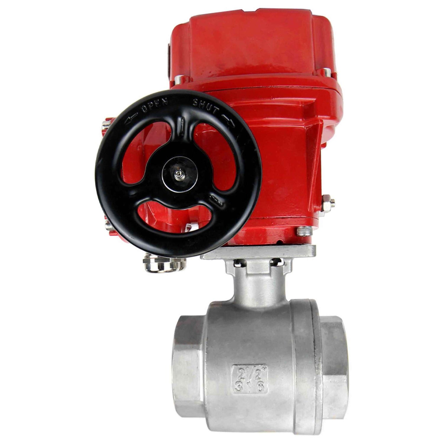 Kugelhahn aus Edelstahl Elephant kchmp-elephant-ex-380v, Gehäusematerial - Edelstahl AISI 316, Kugelmaterial - Edelstahl AISI 316, Dichtung - PTFE, elektrisch angetrieben