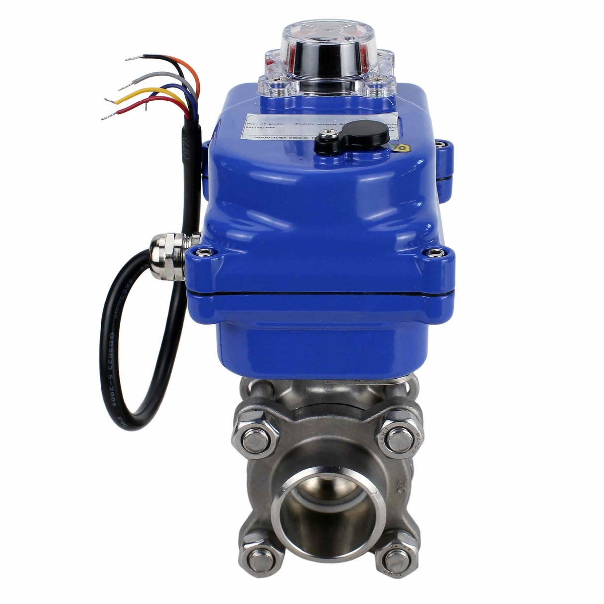 Kugelhahn aus Edelstahl Elephant kshpp-316200-elephant-12v, Gehäusematerial - Edelstahl AISI 316, Kugelmaterial - Edelstahl AISI 316, Dichtung - PTFE, elektrisch betätigter Antrieb