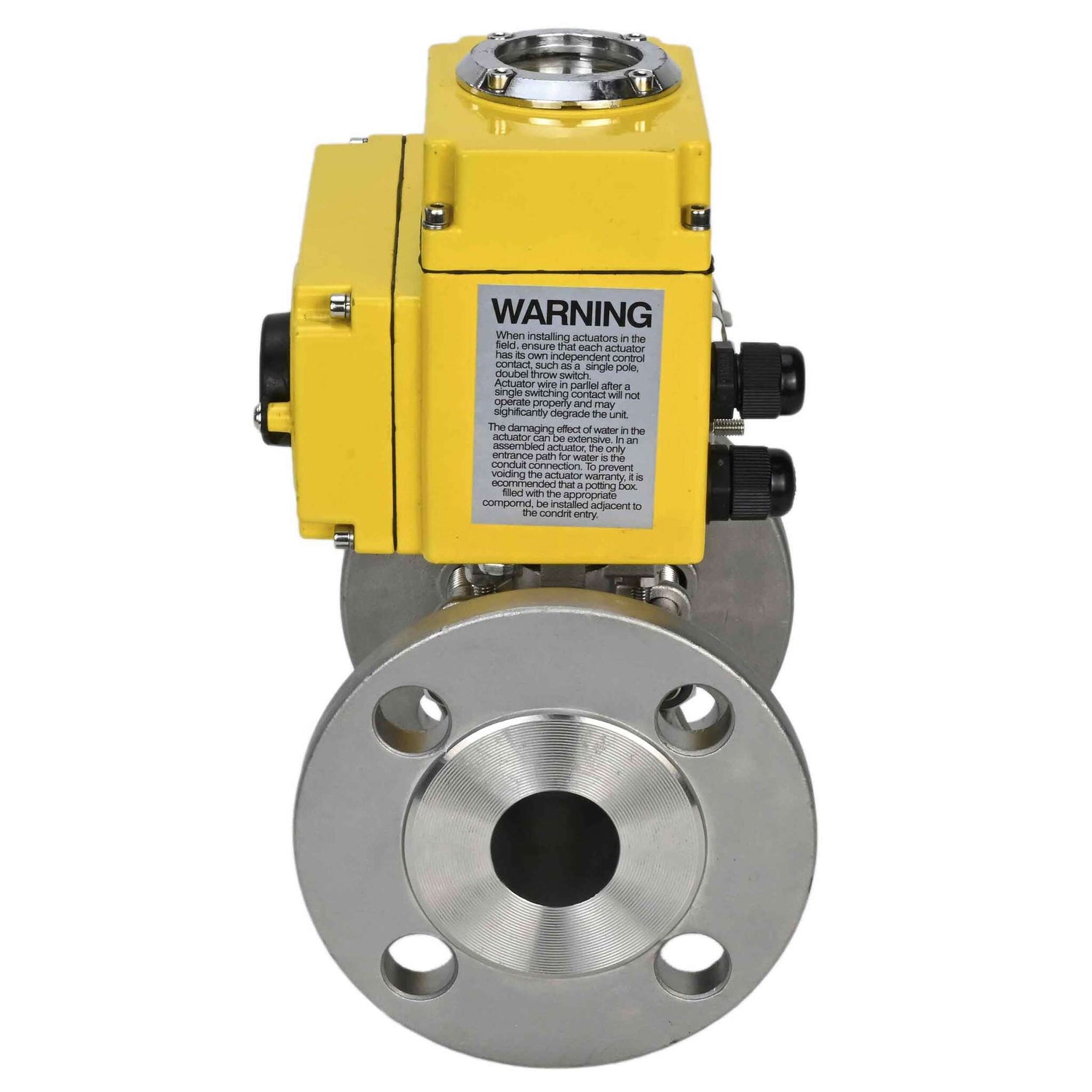 Kugelhahn aus Edelstahl Elephant ksfpt-304-180-24v, Gehäusematerial - Edelstahl AISI 304, Kugelmaterial - Edelstahl AISI 304, Dichtung - PTFE, elektrisch betätigter Antrieb