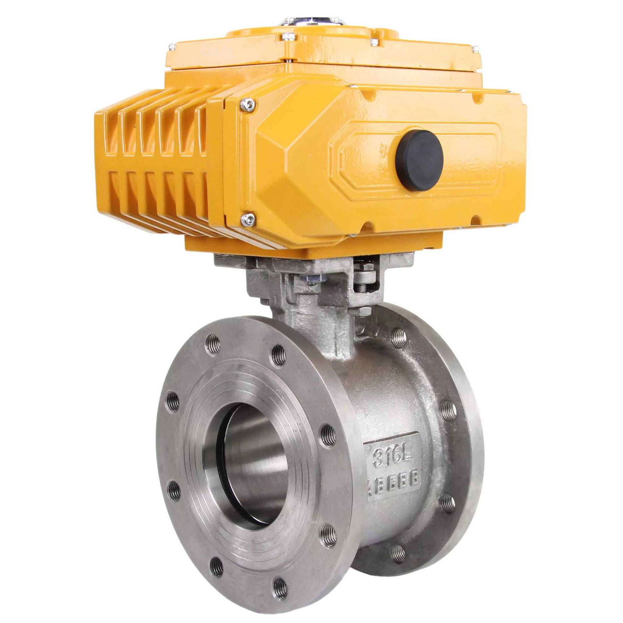 Kugelhahn aus Edelstahl Elephant kchmfp-elephant-110/220v-4-20ma, Gehäusematerial - Edelstahl AISI 316, Kugelmaterial - Edelstahl AISI 316, Dichtung - PTFE, elektrisch betätigter Antrieb