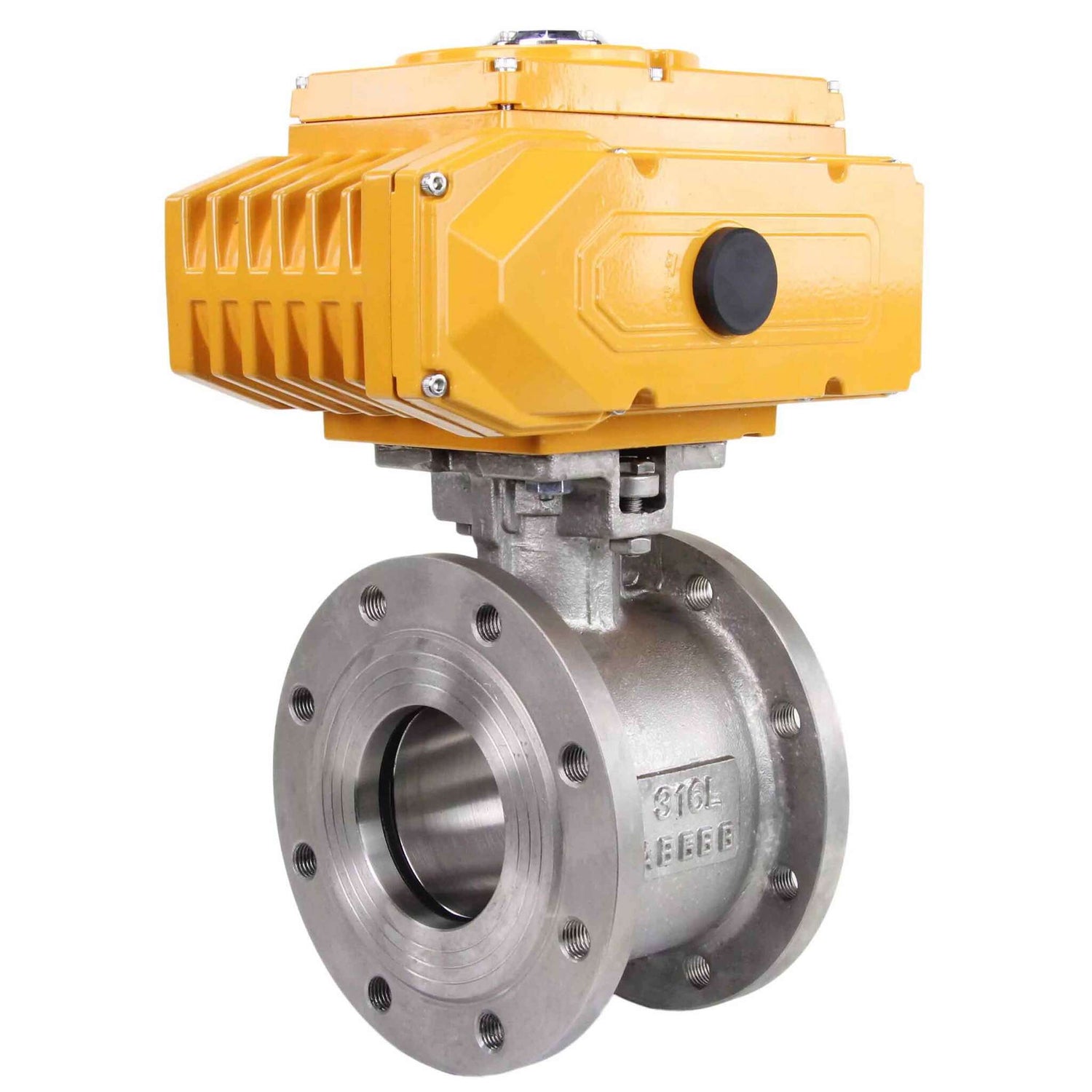 Kugelhahn aus Edelstahl Elephant kchmfp-elephant-110/220v-4-20ma, Gehäusematerial - Edelstahl AISI 316, Kugelmaterial - Edelstahl AISI 316, Dichtung - PTFE, elektrisch betätigter Antrieb