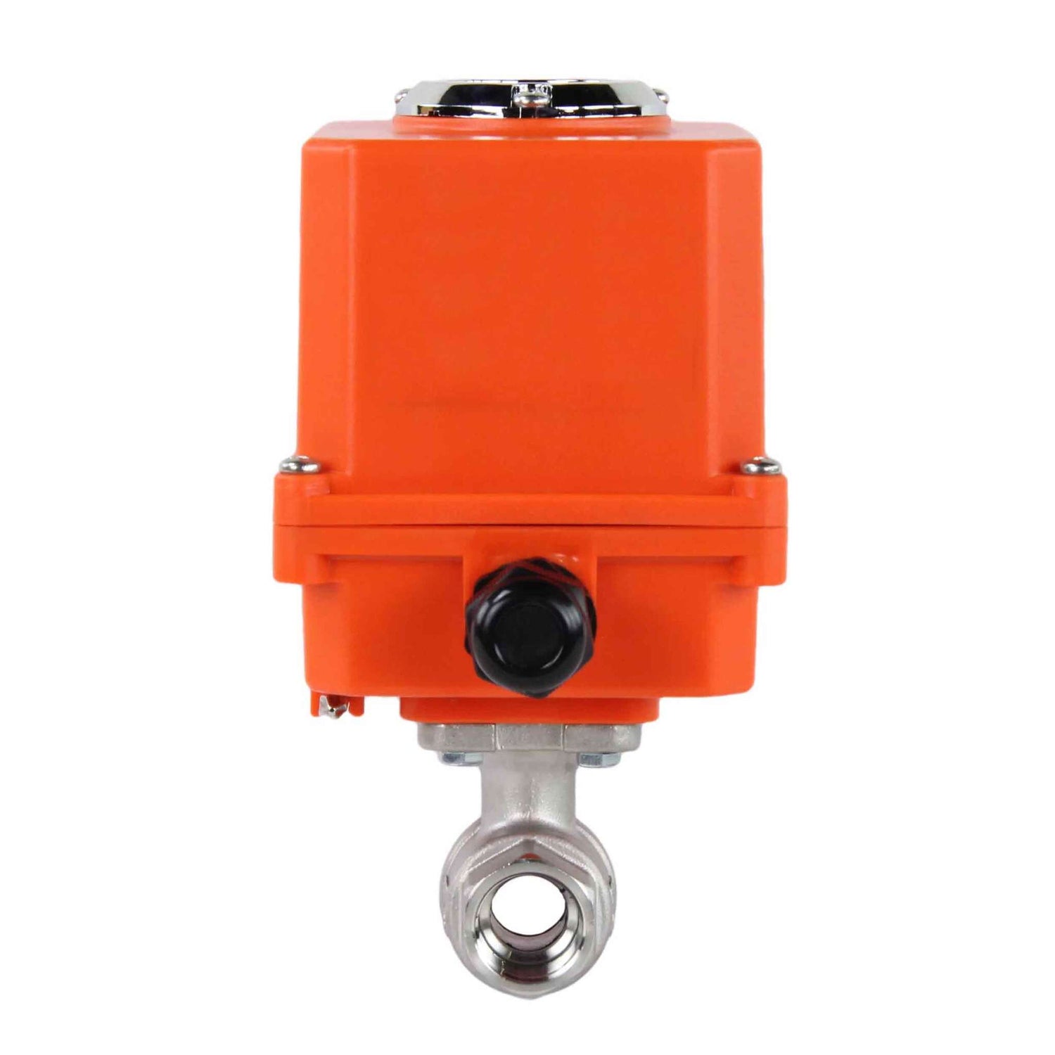 Kugelhahn aus Edelstahl Elephant BVMP.316.230-ISO PSI914, Gehäusematerial - Edelstahl AISI 316, Kugelmaterial - Edelstahl AISI 316, Dichtung - PTFE, Gewinde, Vierteldrehung elektrischer Antrieb Elephant-110/220В