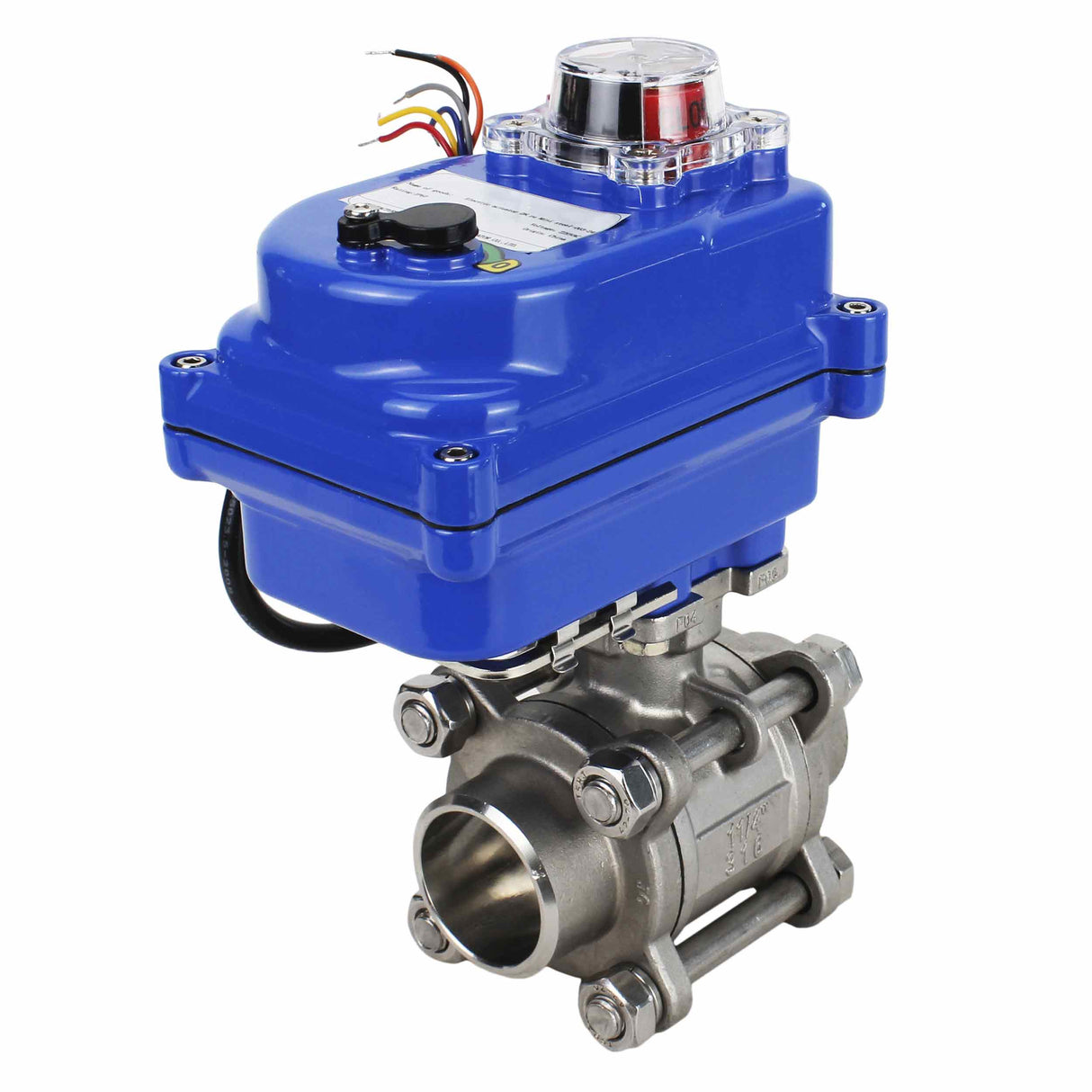 Kugelhahn aus Edelstahl Elephant kshpp-316200-elephant-12v, Gehäusematerial - Edelstahl AISI 316, Kugelmaterial - Edelstahl AISI 316, Dichtung - PTFE, elektrisch betätigter Antrieb