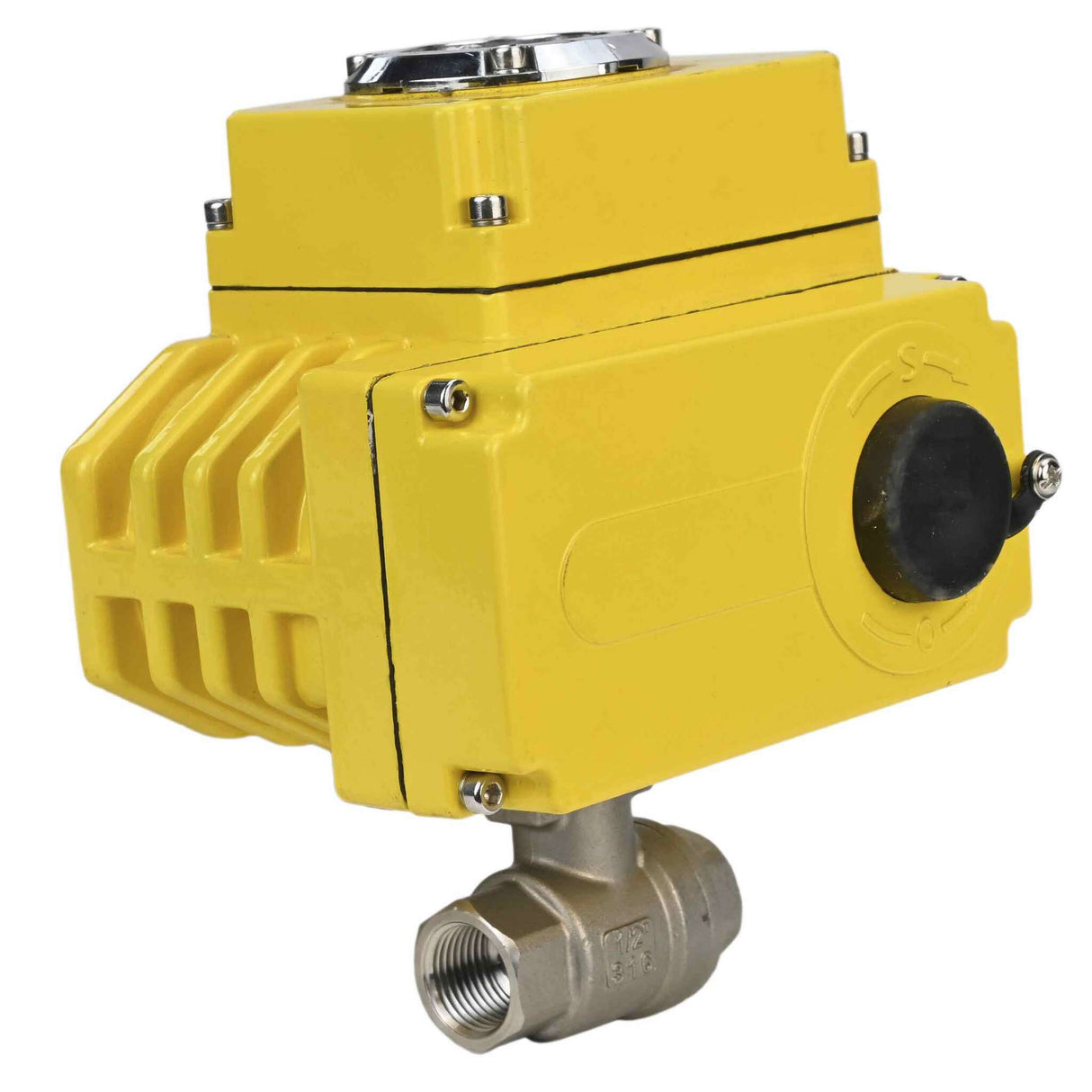 Edelstahl-Kugelhahn Elephant BVMP.316.230-ISO PSI914 SS316 mit Gewinde, Vierteldrehung elektrischer Antrieb Elephant-003 24 V