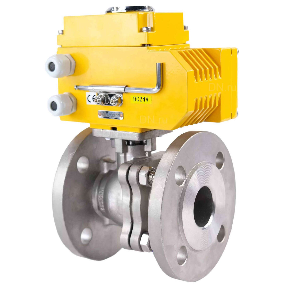 Kugelhahn aus Edelstahl Elephant kchfp-elephant-24v, Gehäusematerial - Edelstahl AISI 316, Kugelmaterial - Edelstahl AISI 316, Dichtung - PTFE, elektrisch betätigter Antrieb