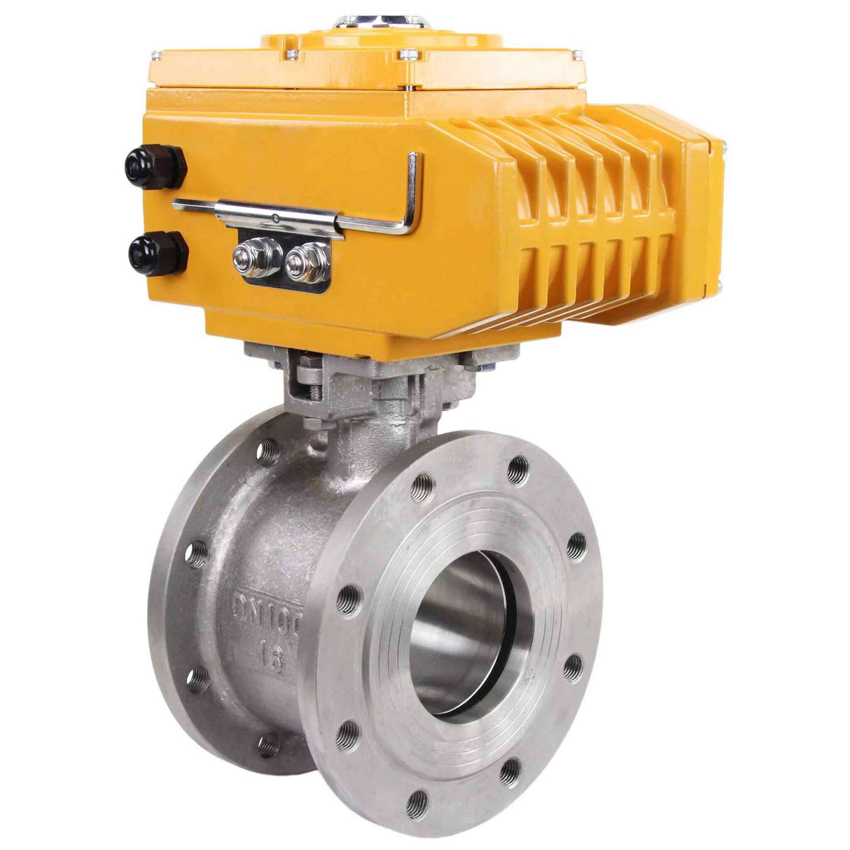 Kugelhahn aus Edelstahl Elephant kchmfp-elephant-110/220v-4-20ma, Gehäusematerial - Edelstahl AISI 316, Kugelmaterial - Edelstahl AISI 316, Dichtung - PTFE, elektrisch betätigter Antrieb