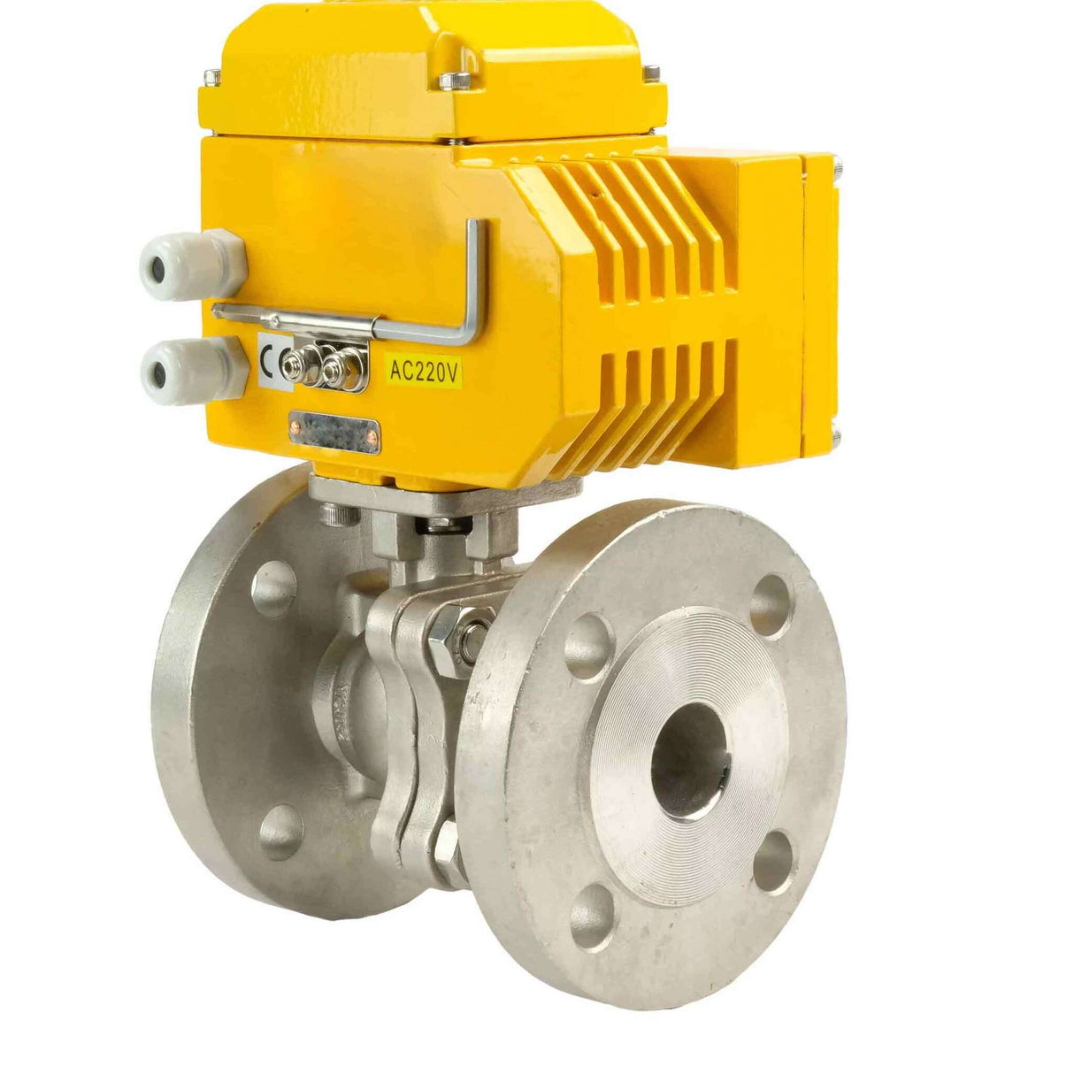 Kugelhahn aus Edelstahl Elephant kchfp-elephant-110/220v, Gehäusematerial - Edelstahl AISI 316, Kugelmaterial - Edelstahl AISI 316, Dichtung - PTFE, elektrisch betätigter Antrieb