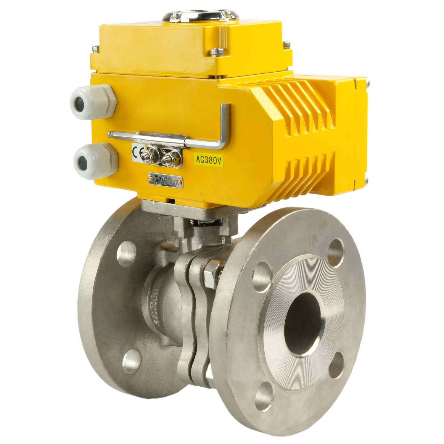 Kugelhahn aus Edelstahl Elephant kchfp-elephant-380v, Gehäusematerial - Edelstahl AISI 316, Kugelmaterial - Edelstahl AISI 316, Dichtung - PTFE, elektrisch betätigter Antrieb