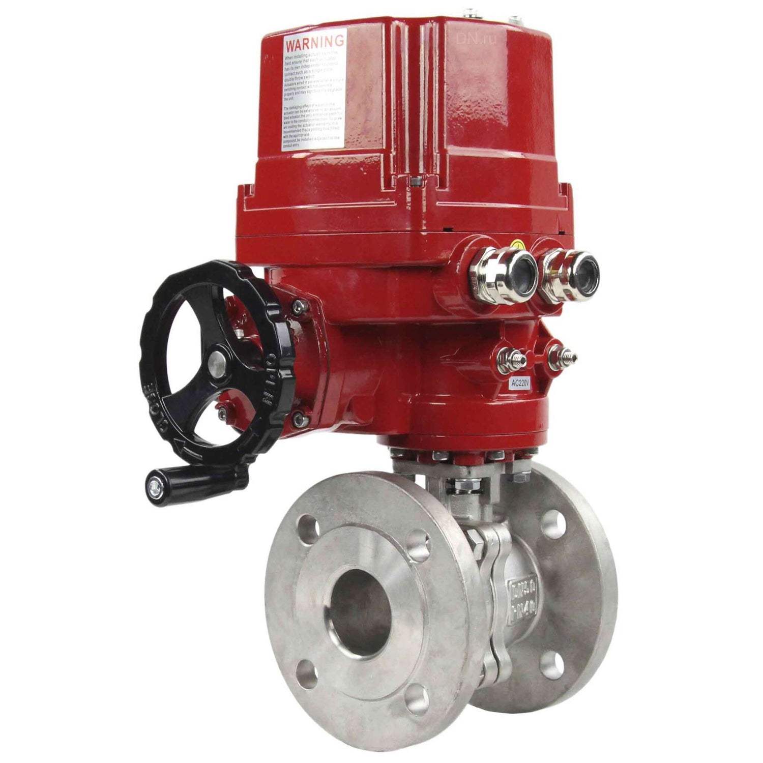 Kugelhahn aus Edelstahl Elephant kchfp-elephant-ex-110/220v, Gehäusematerial - Edelstahl AISI 316, Kugelmaterial - Edelstahl AISI 316, Dichtung - PTFE, elektrisch angetriebener Stellantrieb