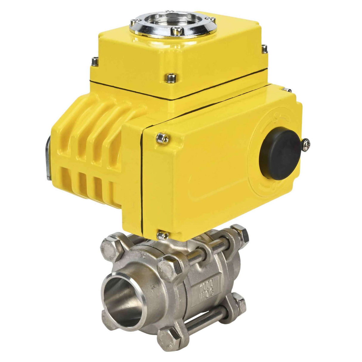 Kugelhahn aus Edelstahl Elephant kshpp-316200-elephant-24v, Gehäusematerial - Edelstahl AISI 316, Kugelmaterial - Edelstahl AISI 316, Dichtung - PTFE, elektrisch betriebenes Antriebselement