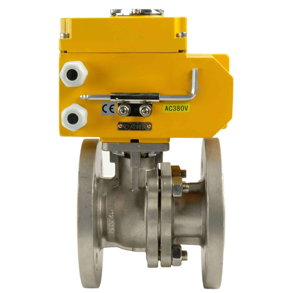 Kugelhahn aus Edelstahl Elephant kchfp-elephant-380v, Gehäusematerial - Edelstahl AISI 316, Kugelmaterial - Edelstahl AISI 316, Dichtung - PTFE, elektrisch betätigter Antrieb