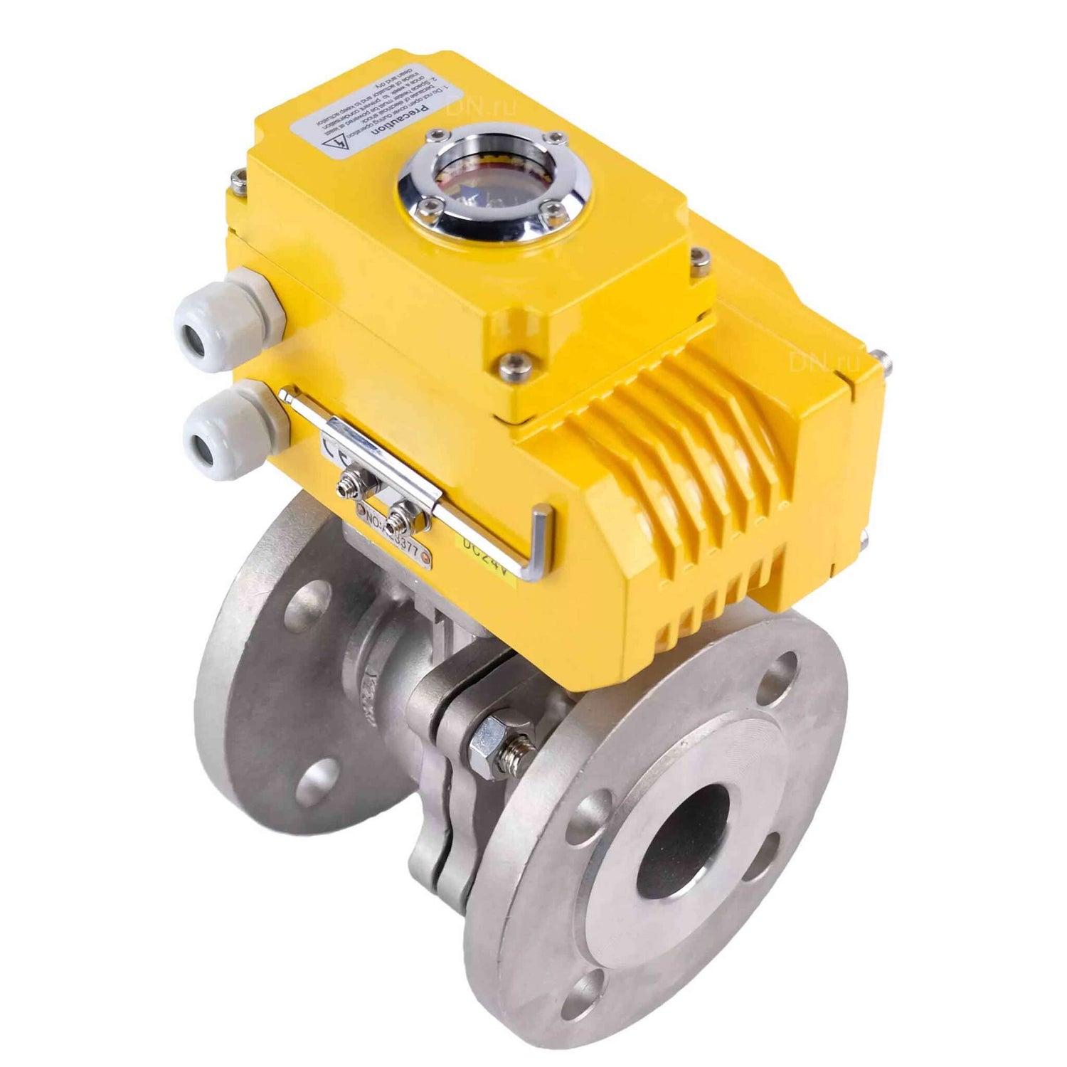 Kugelhahn aus Edelstahl Elephant kchfp-elephant-24v, Gehäusematerial - Edelstahl AISI 316, Kugelmaterial - Edelstahl AISI 316, Dichtung - PTFE, elektrisch betätigter Antrieb