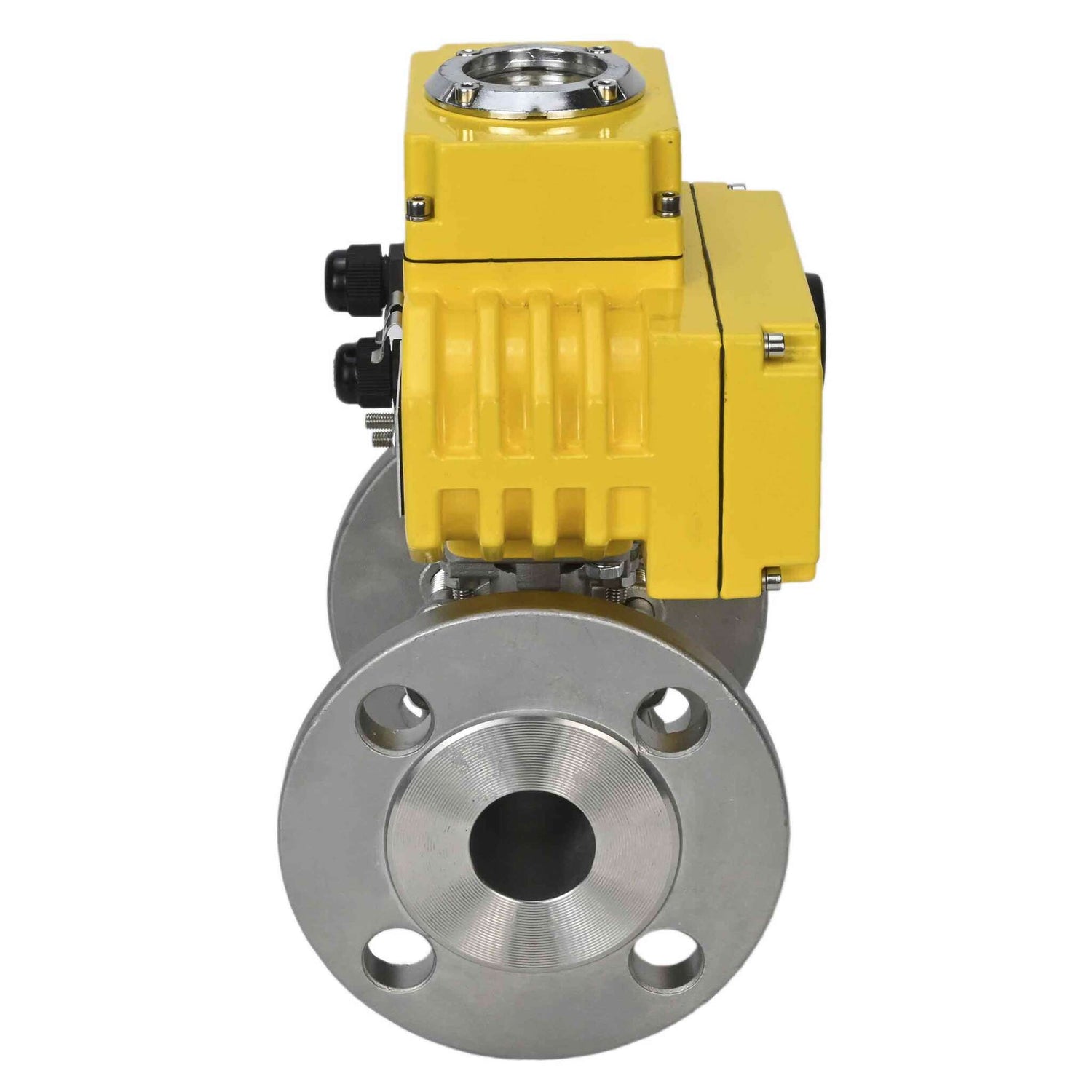 Kugelhahn aus Edelstahl Elephant ksfpt-304-180-24v, Gehäusematerial - Edelstahl AISI 304, Kugelmaterial - Edelstahl AISI 304, Dichtung - PTFE, elektrisch betätigter Antrieb