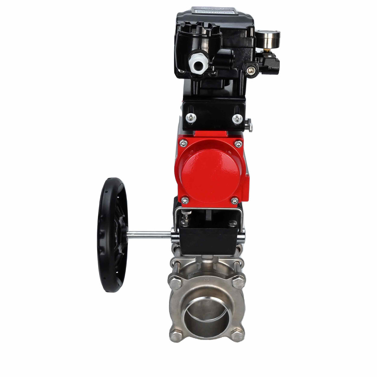 Kugelhahn aus Edelstahl Elephant kshpp-316200-da-yt1000rsi-hdm, Gehäusematerial - Edelstahl AISI 316, Kugelmaterial - Edelstahl AISI 316, Dichtung - PTFE, pneumatisch betätigt