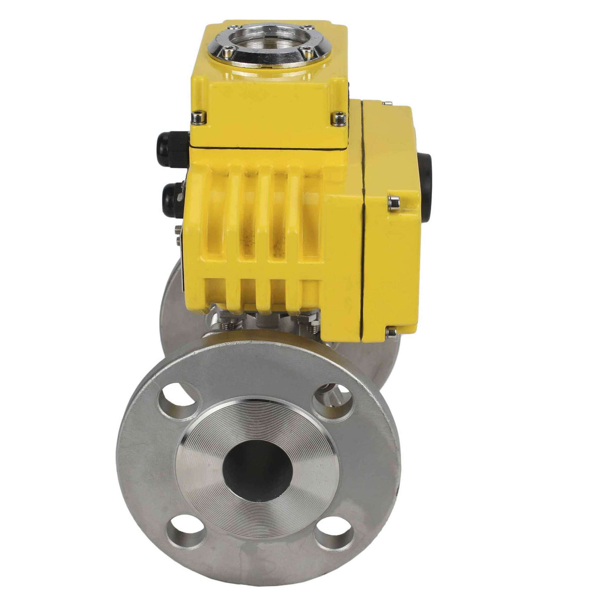 Edelstahl-Kugelhahn Elephant BVFPT-ISO.316.180 PSI580 dreiteilig, Gehäusematerial - Edelstahl SS316, Dichtung - PTFE, geflanscht, voller Durchgang, Elektroantrieb Elephant-003 220 V