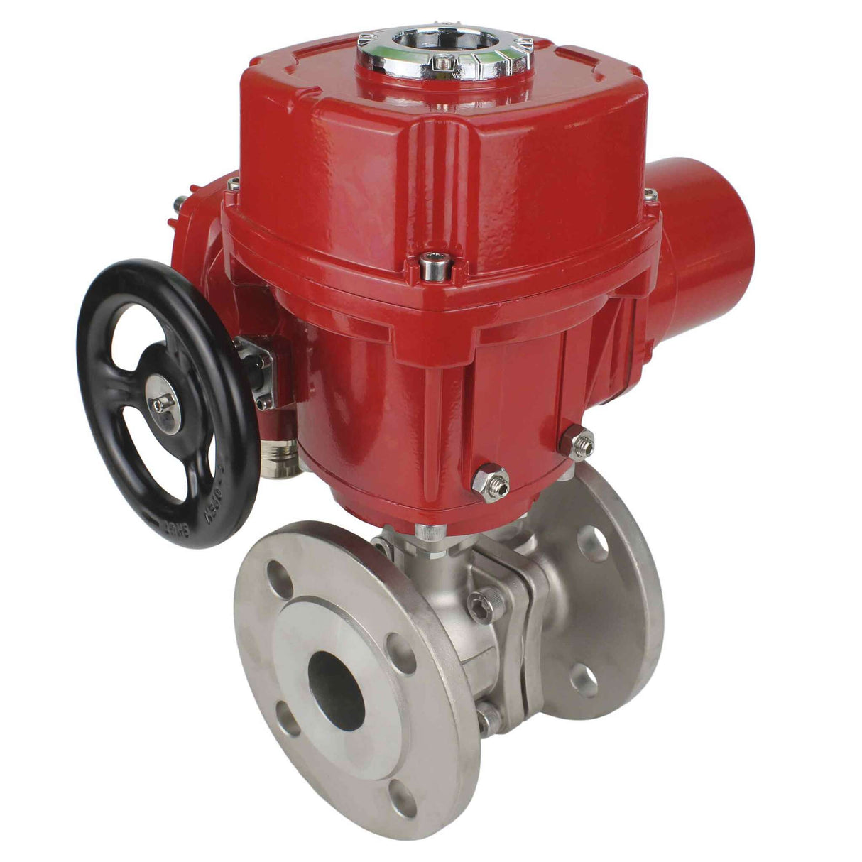 Edelstahl-Kugelhahn Elephant BVFP.316.200 232 PSI Gehäuse aus Edelstahl AISI 316, mit Flansch, voller Durchgang, mit elektrischem Schwenkantrieb Elephant QT-W (M) EX 220V