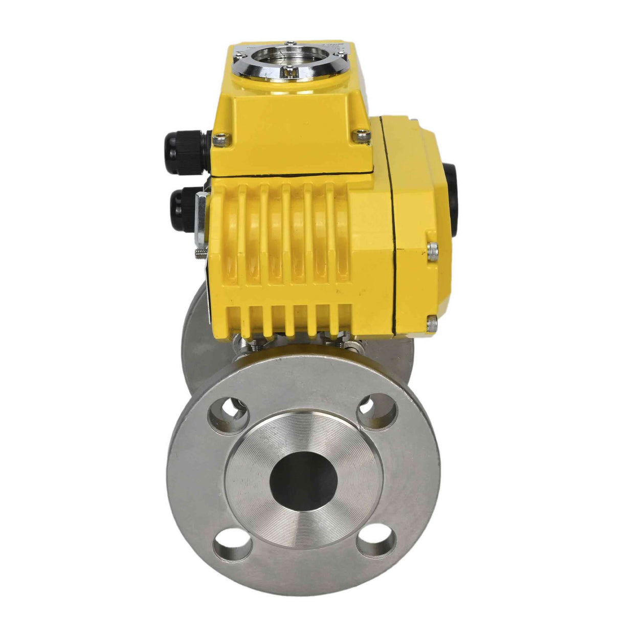 Kugelhahn aus Edelstahl Elephant ksfpt-304-180-380v, Gehäusematerial - Edelstahl AISI 304, Kugelmaterial - Edelstahl AISI 304, Dichtung - PTFE, elektrisch betätigter Antrieb