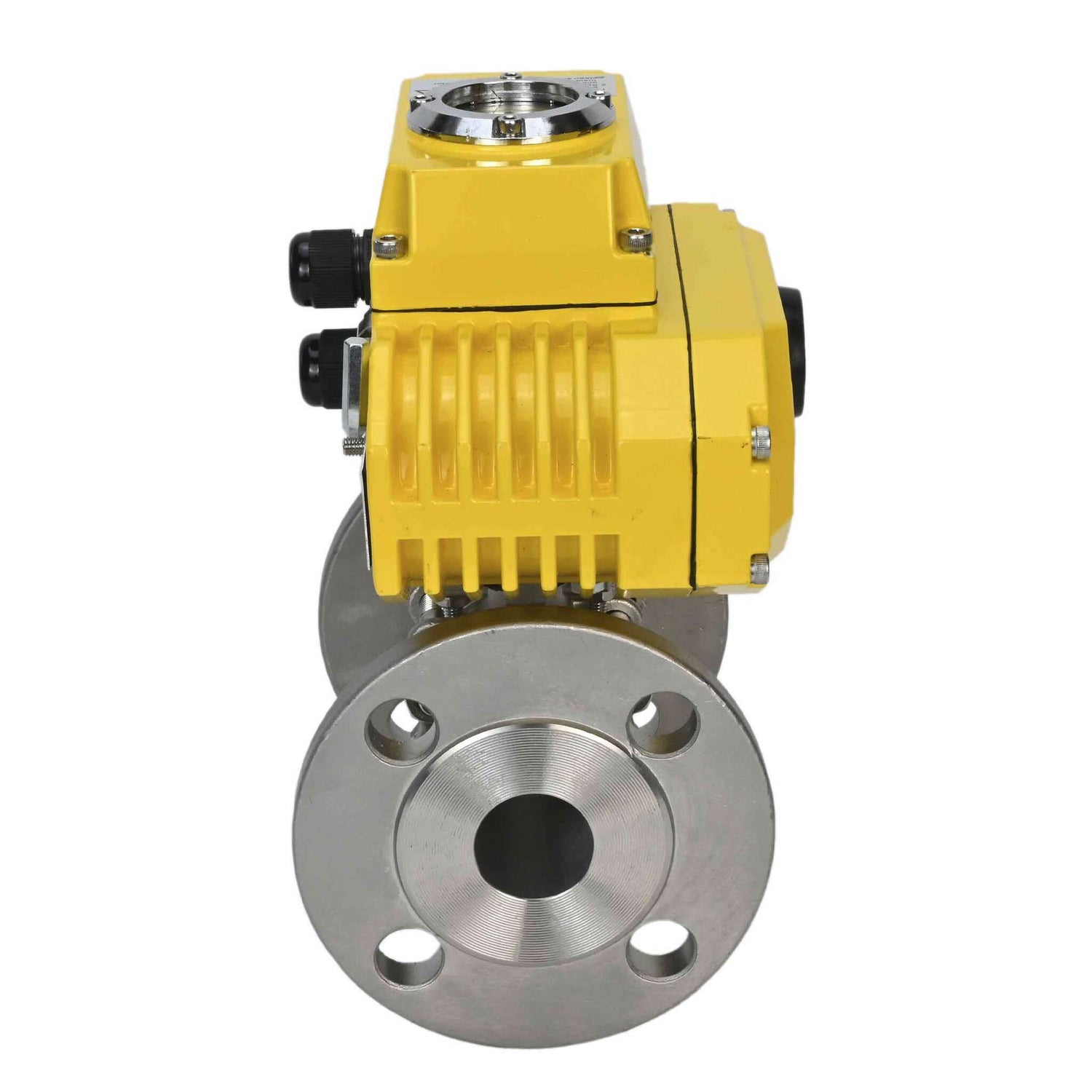 Kugelhahn aus Edelstahl Elephant ksfpt-304-180-380v, Gehäusematerial - Edelstahl AISI 304, Kugelmaterial - Edelstahl AISI 304, Dichtung - PTFE, elektrisch betätigter Antrieb