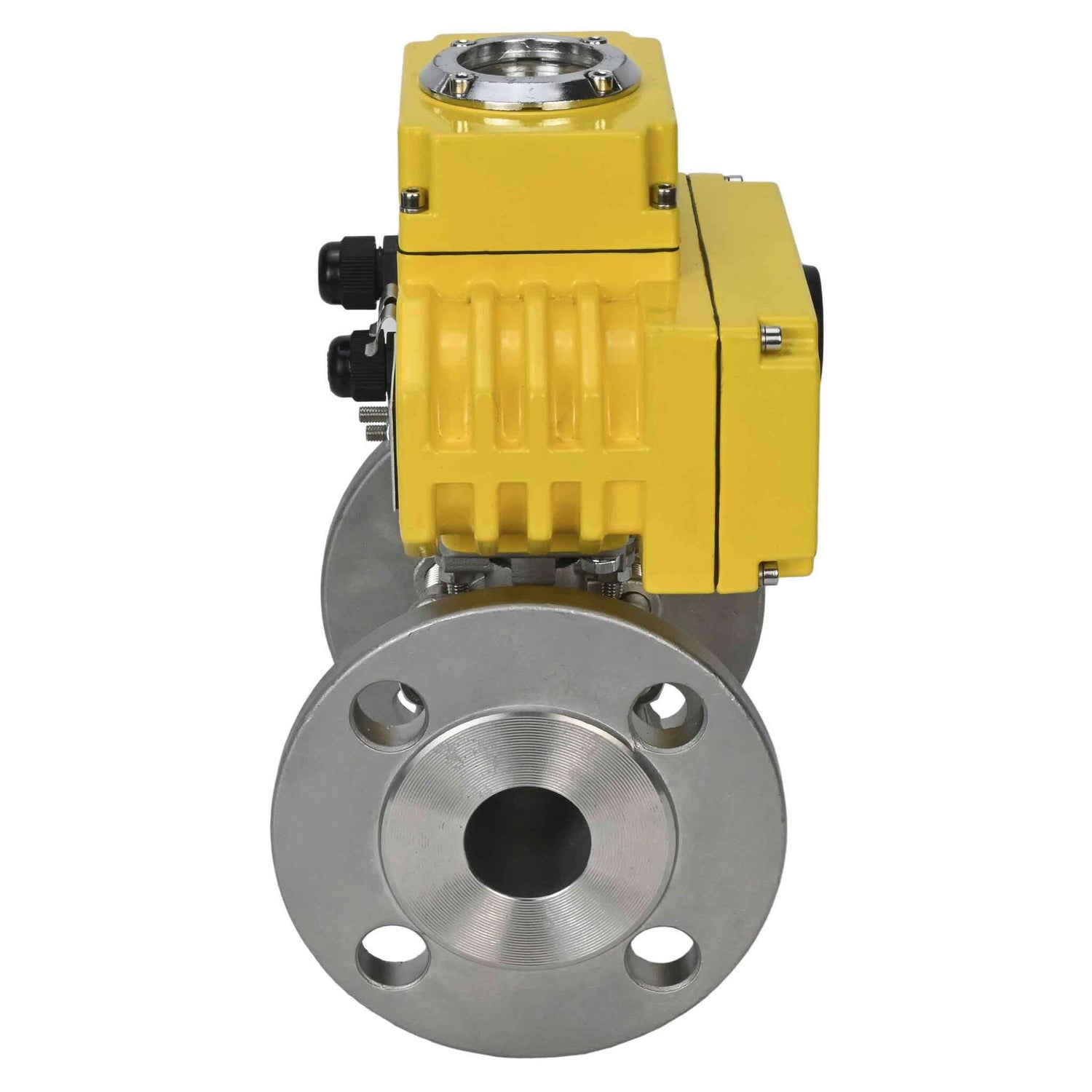 Kugelhahn aus Edelstahl Elephant ksfpt-316-180-24v, Gehäusematerial - Edelstahl AISI 316, Kugelmaterial - Edelstahl AISI 316, Dichtung - PTFE, elektrisch betätigter Antrieb