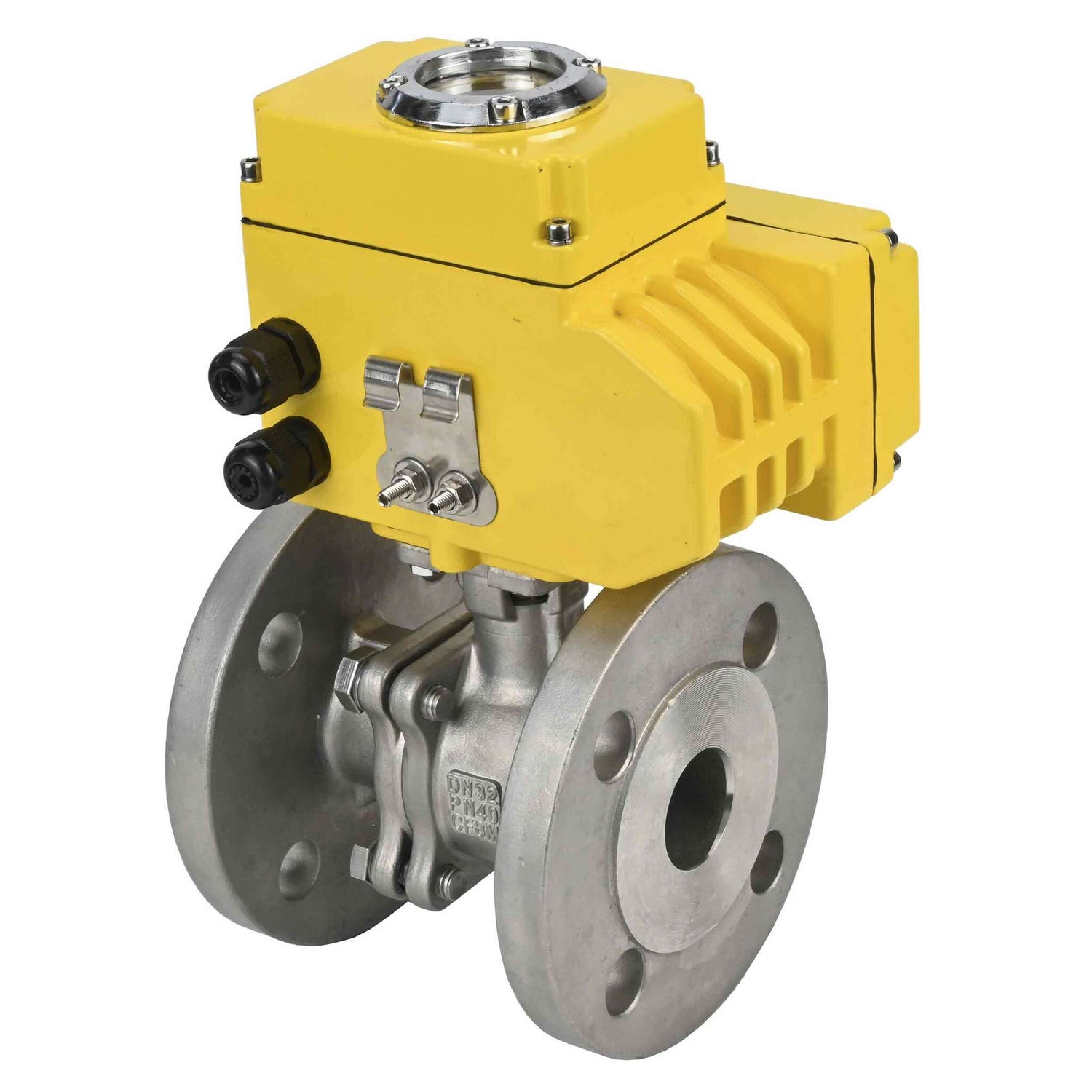 Kugelhahn aus Edelstahl Elephant kchfp-elephant-110/220v-4-20ma, Gehäusematerial - Edelstahl AISI 316, Kugelmaterial - Edelstahl AISI 316, Dichtung - PTFE, elektrisch betätigter Antrieb