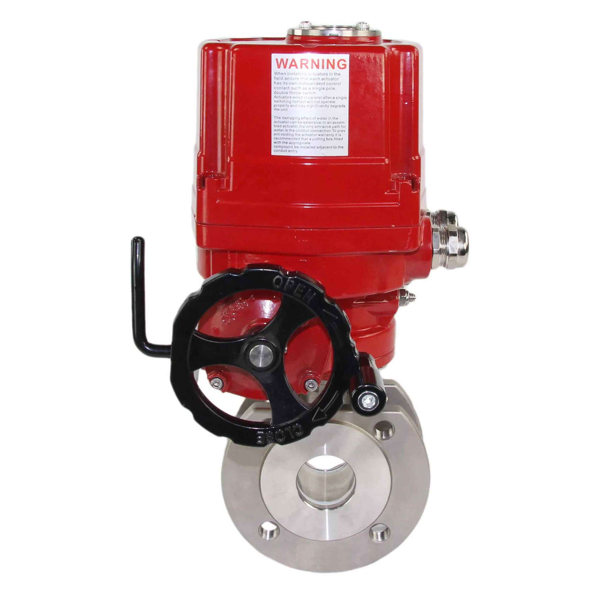 Kugelhahn aus Edelstahl Elephant kchmfp-elephant-ex-380v, Gehäusematerial - Edelstahl AISI 316, Kugelmaterial - Edelstahl AISI 316, Dichtung - PTFE, elektrisch betätigter Antrieb