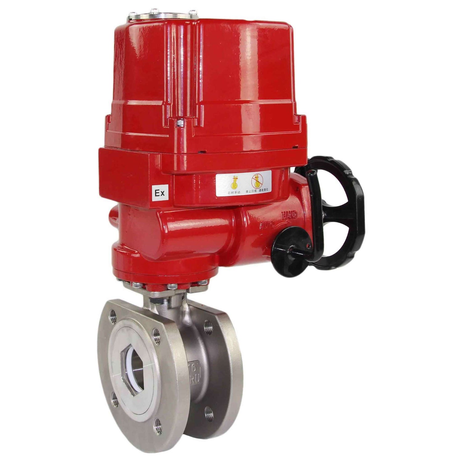 Kugelhahn aus Edelstahl Elephant kchmfp-elephant-ex-24v, Gehäusematerial - Edelstahl AISI 316, Kugelmaterial - Edelstahl AISI 316, Dichtung - PTFE, elektrisch betätigter Antrieb