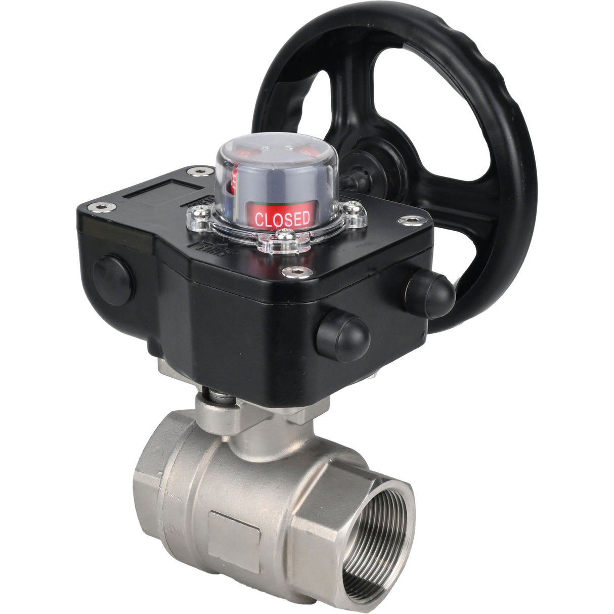 Kugelhahn aus Edelstahl Elephant kshmp316-elephant-hgb, Gehäusematerial - Edelstahl AISI 316, Kugelmaterial - Edelstahl AISI 316, Dichtung - PTFE, getriebegetrieben