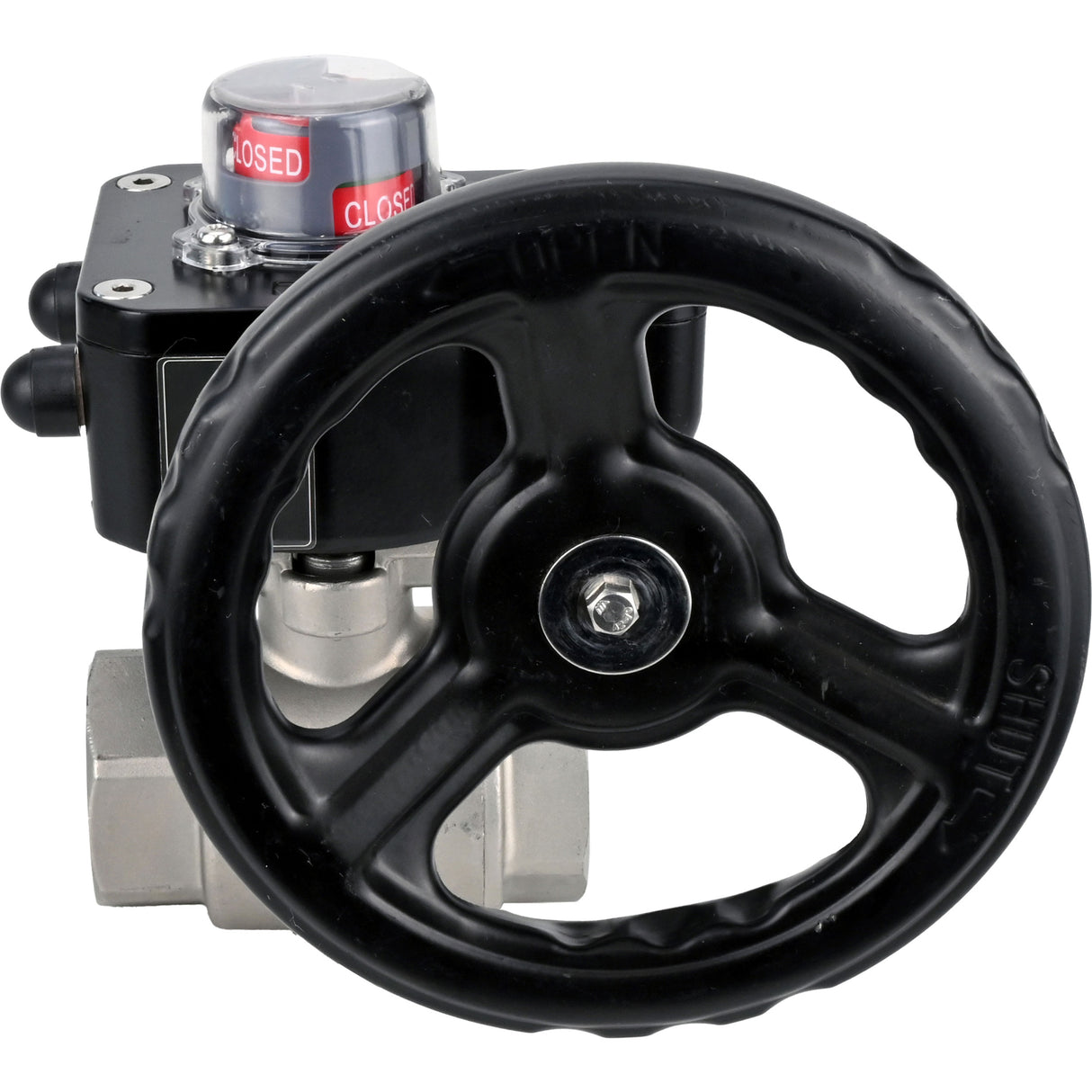 Kugelhahn aus Edelstahl Elephant kshmp316-elephant-hgb, Gehäusematerial - Edelstahl AISI 316, Kugelmaterial - Edelstahl AISI 316, Dichtung - PTFE, getriebegetrieben