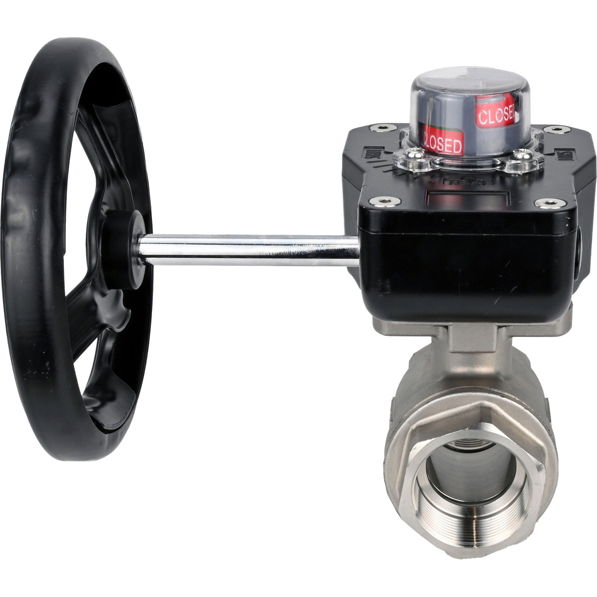 Kugelhahn aus Edelstahl Elephant kshmp316-elephant-hgb, Gehäusematerial - Edelstahl AISI 316, Kugelmaterial - Edelstahl AISI 316, Dichtung - PTFE, getriebegetrieben