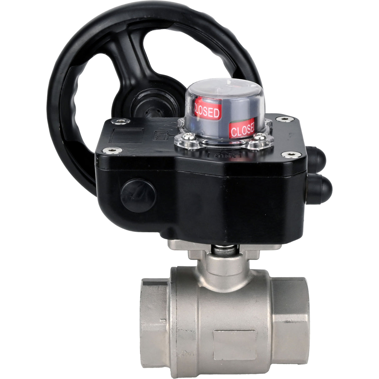 Kugelhahn aus Edelstahl Elephant kshmp316-elephant-hgb, Gehäusematerial - Edelstahl AISI 316, Kugelmaterial - Edelstahl AISI 316, Dichtung - PTFE, getriebegetrieben