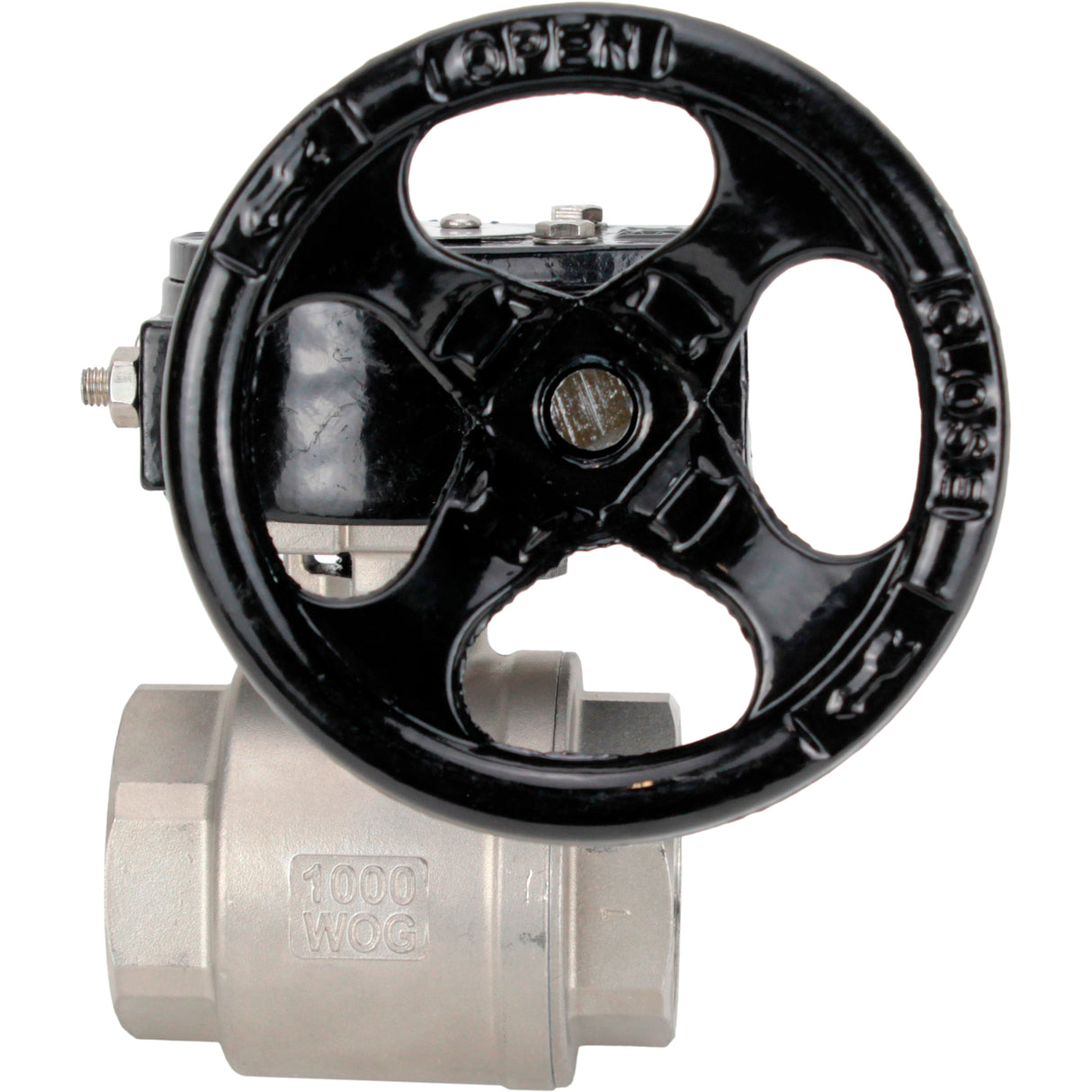 Kugelhahn aus Edelstahl Elephant kshmp316-elephant-rdn, Gehäusematerial - Edelstahl AISI 316, Kugelmaterial - Edelstahl AISI 316, Dichtung - PTFE, getriebegetrieben