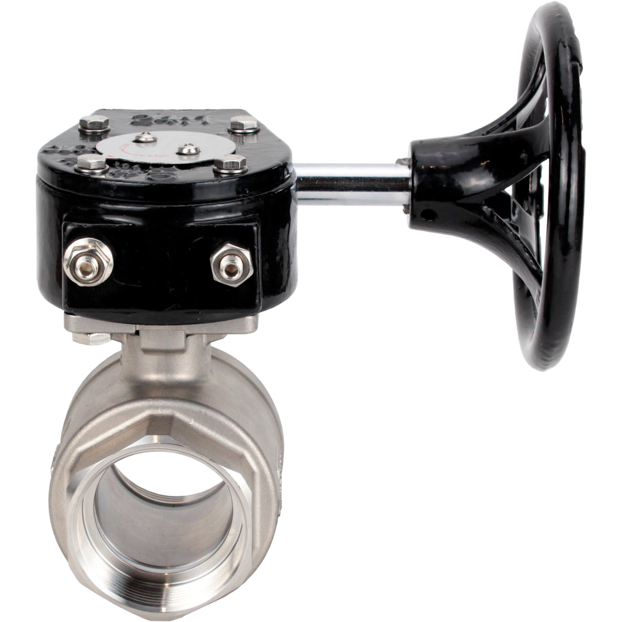 Kugelhahn aus Edelstahl Elephant kshmp316-elephant-rdn, Gehäusematerial - Edelstahl AISI 316, Kugelmaterial - Edelstahl AISI 316, Dichtung - PTFE, getriebegetrieben